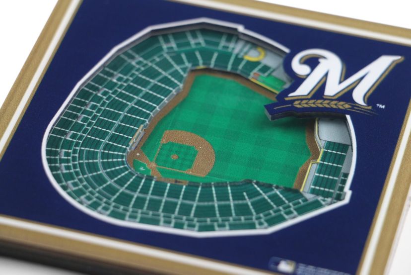 YouTheFan MLB Milwaukee Brewers 3D StadiumView Coasters - Miller Park