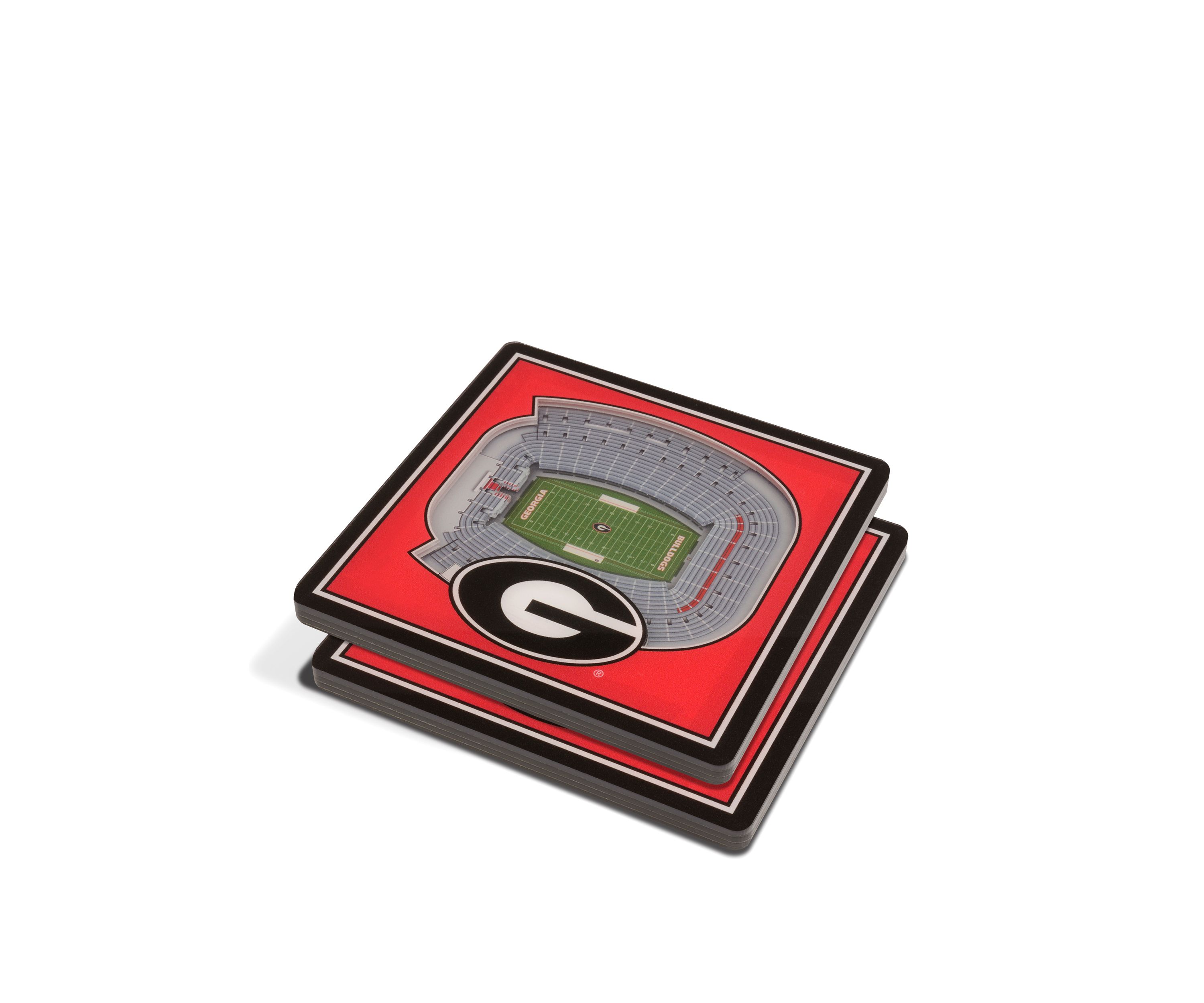 NCAA Georgia Bulldogs 3D Stadium Views Coaster Set - Sanford Stadium