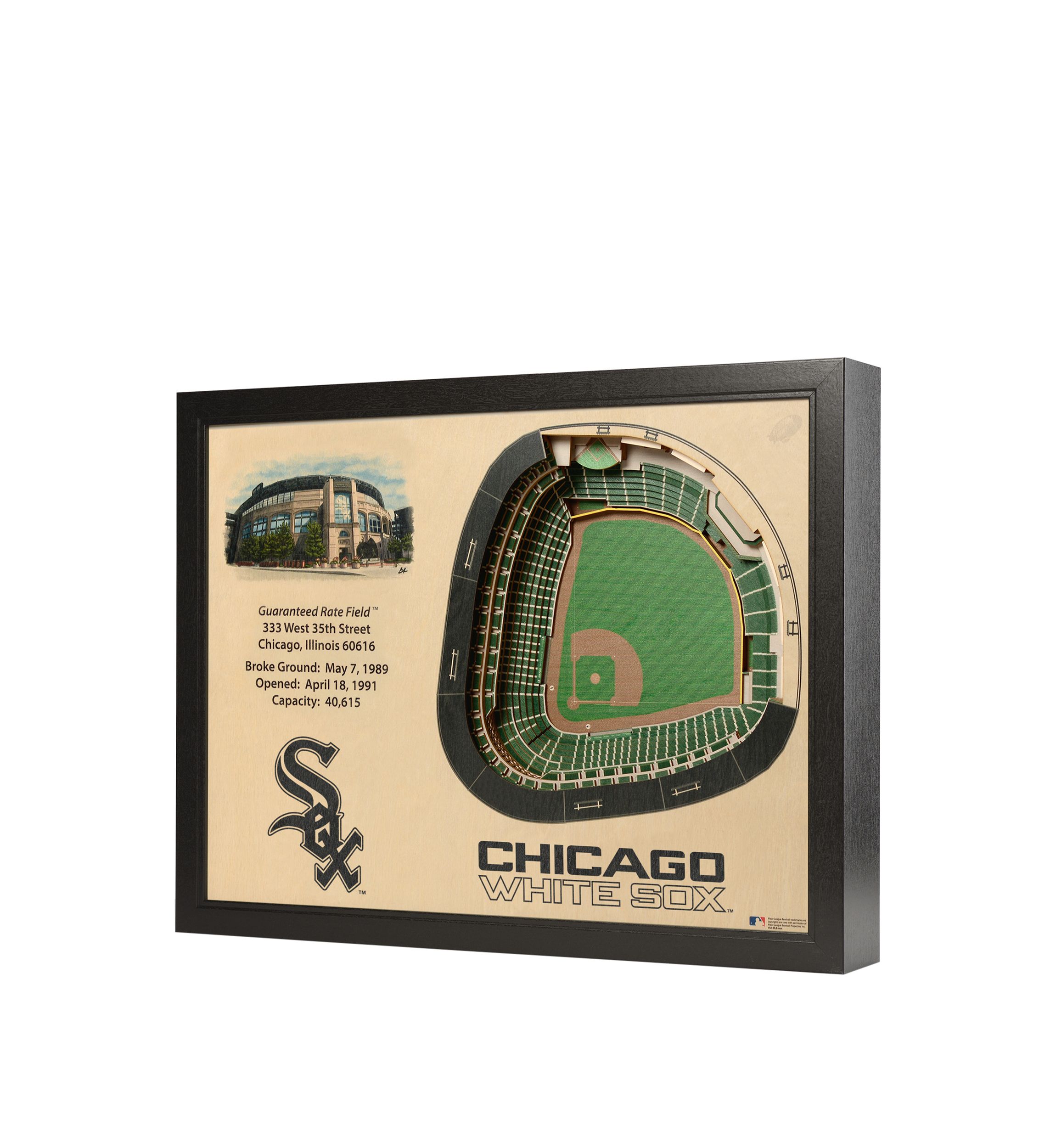 YouTheFan MLB Chicago White Sox 25-Layer StadiumViews 3D Wall Art - Guaranteed Rate Field