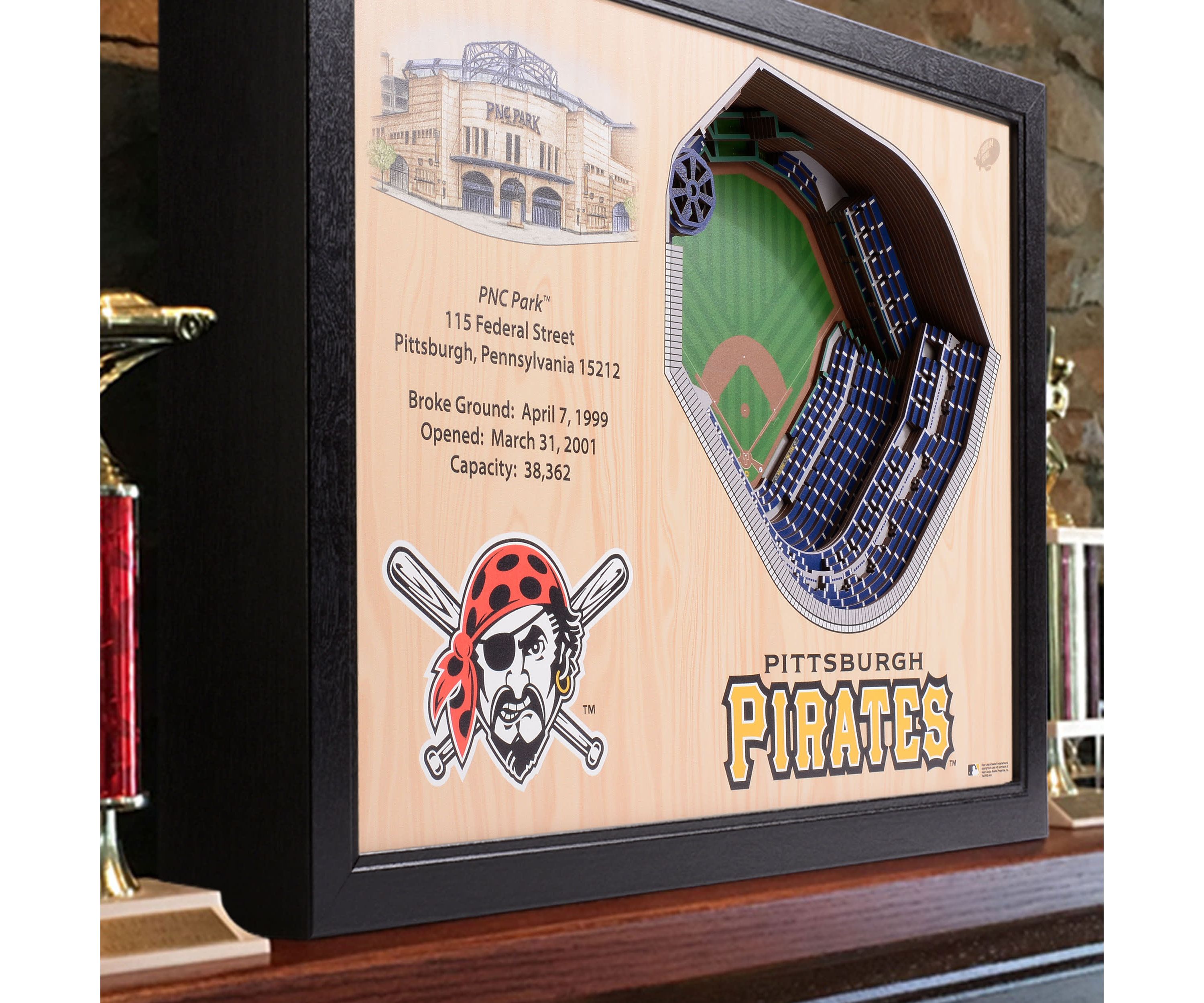 YouTheFan MLB Pittsburgh Pirates 25-Layer StadiumViews 3D Wall Art - PNC Park
