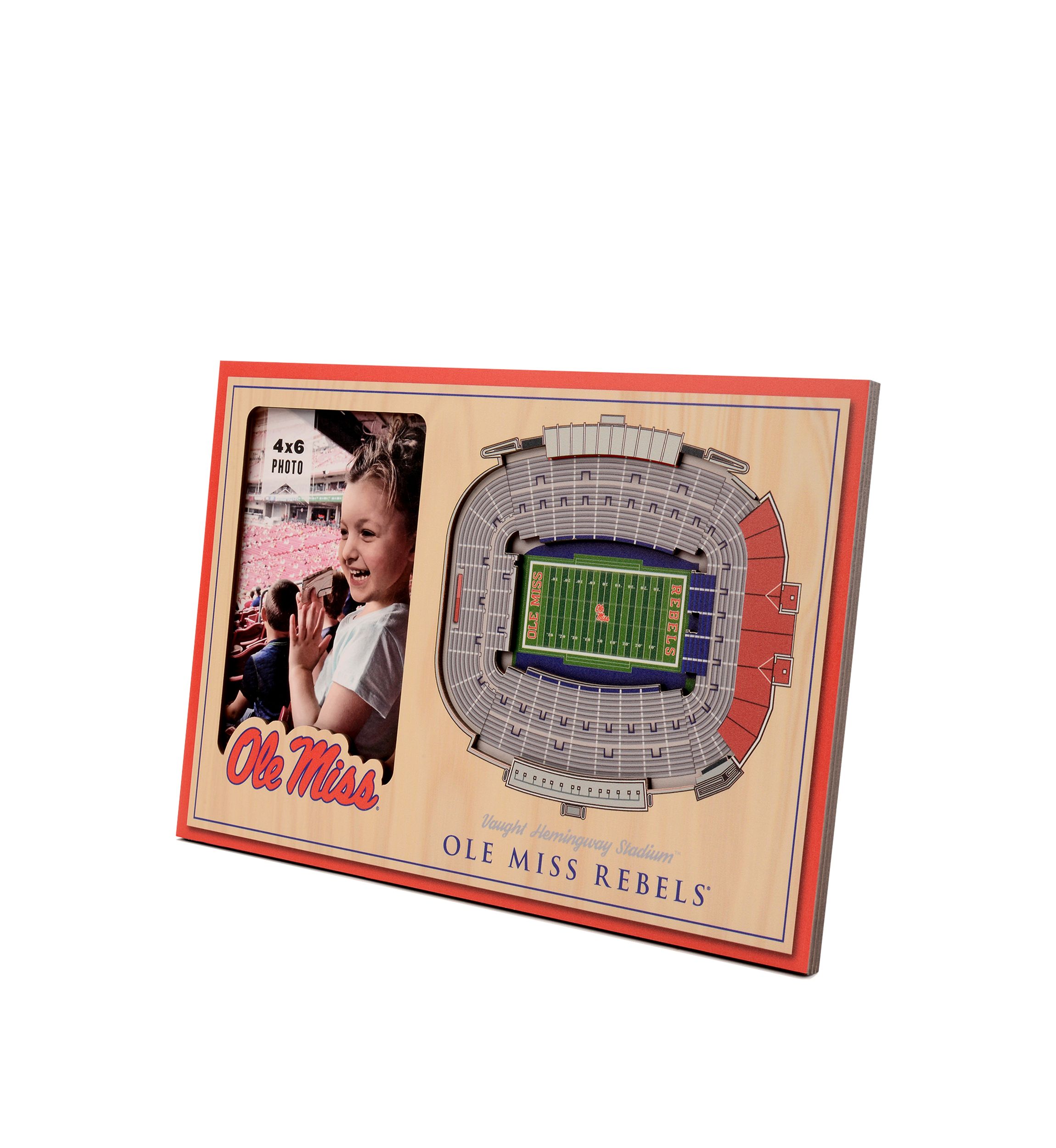 Ole Miss Rebels YouTheFan NCAA Mississippi Rebels 3D StadiumView Picture Frame - Vaught Hemingway Stadium