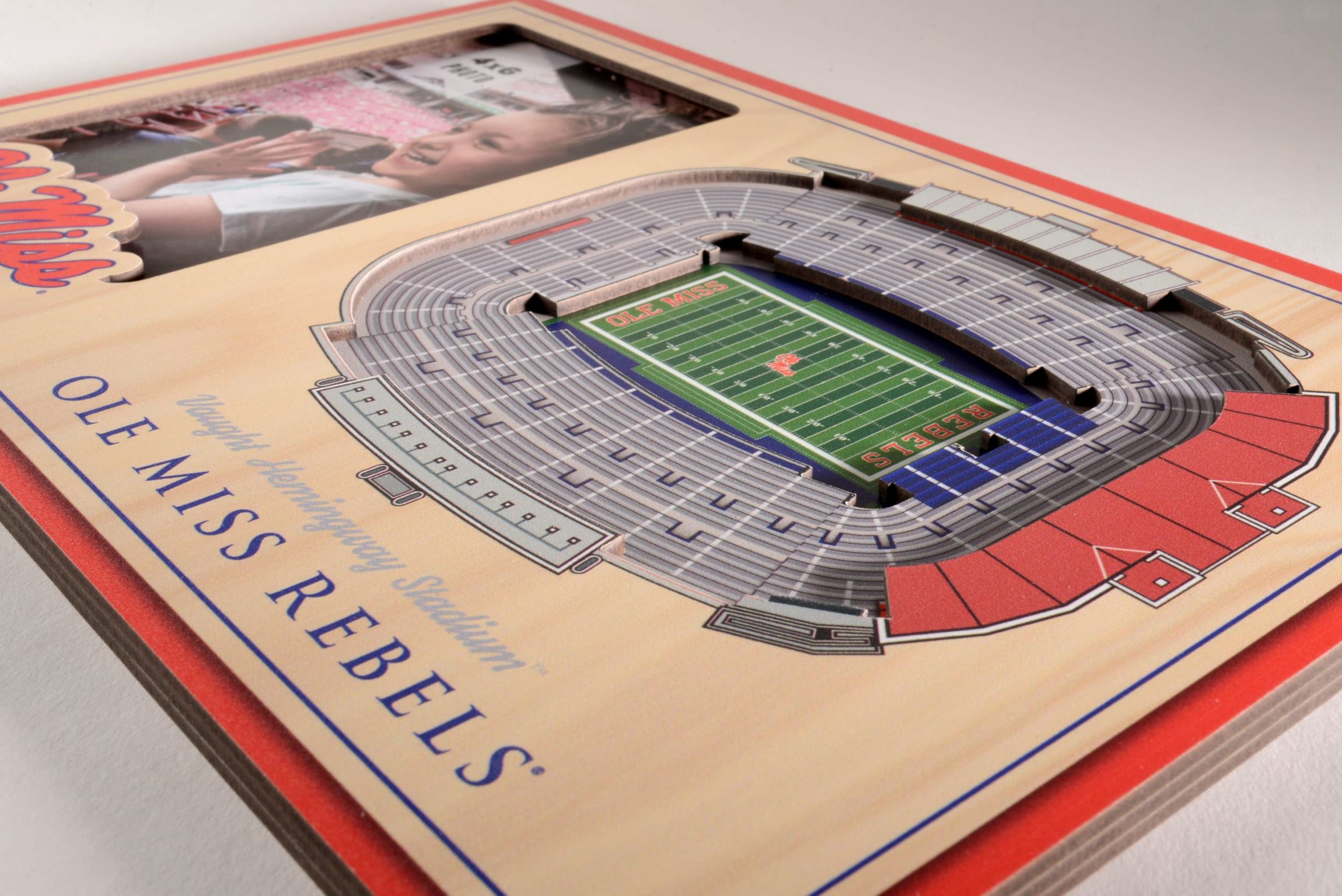 Ole Miss Rebels YouTheFan NCAA Mississippi Rebels 3D StadiumView Picture Frame - Vaught Hemingway Stadium