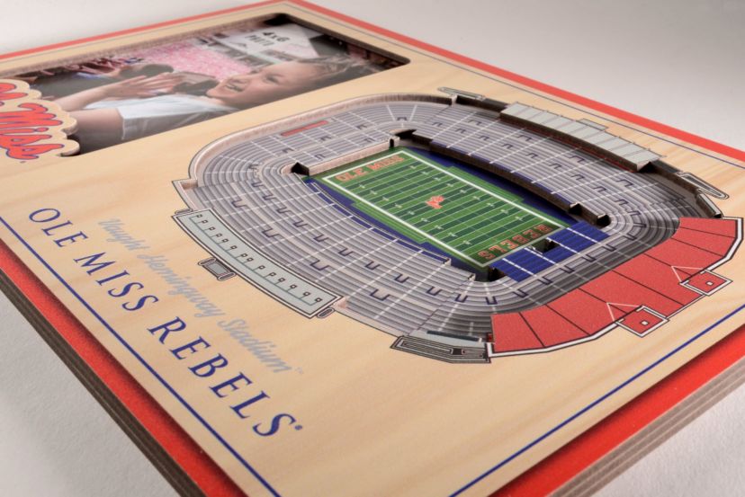 Ole Miss Rebels YouTheFan NCAA Mississippi Rebels 3D StadiumView Picture Frame - Vaught Hemingway Stadium
