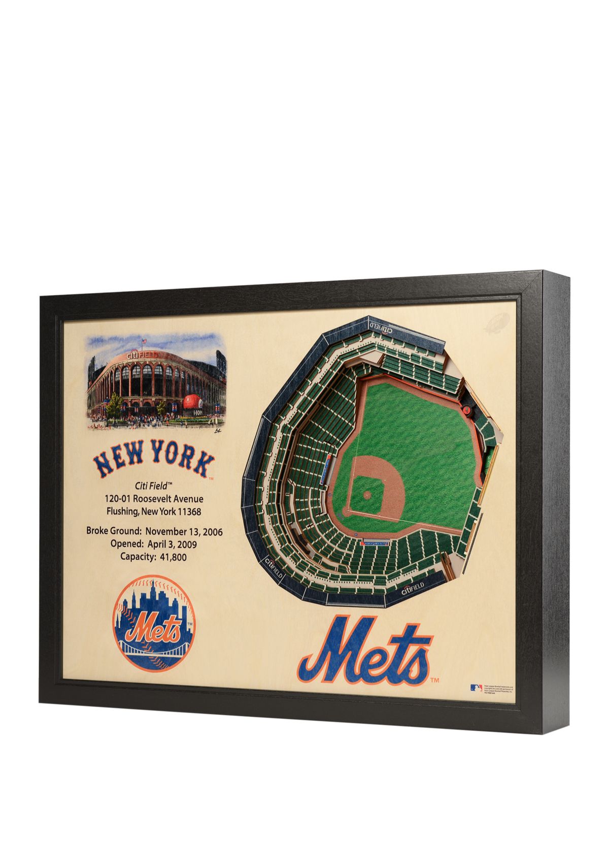 YouTheFan MLB New York Mets 25-Layer StadiumViews 3D Wall Art - Citi Field
