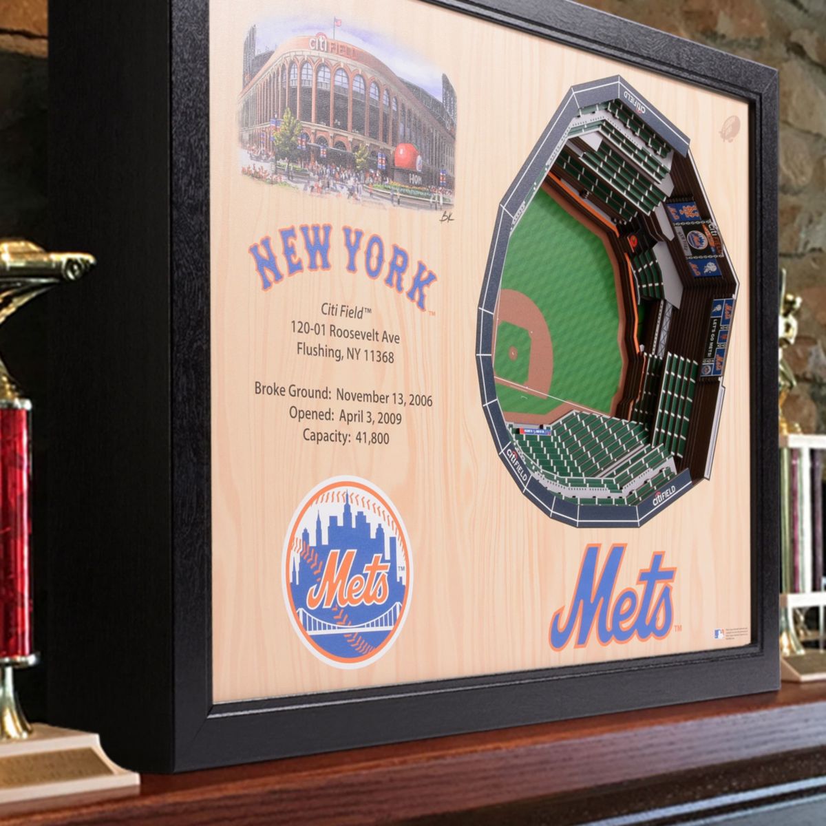 YouTheFan MLB New York Mets 25-Layer StadiumViews 3D Wall Art - Citi Field