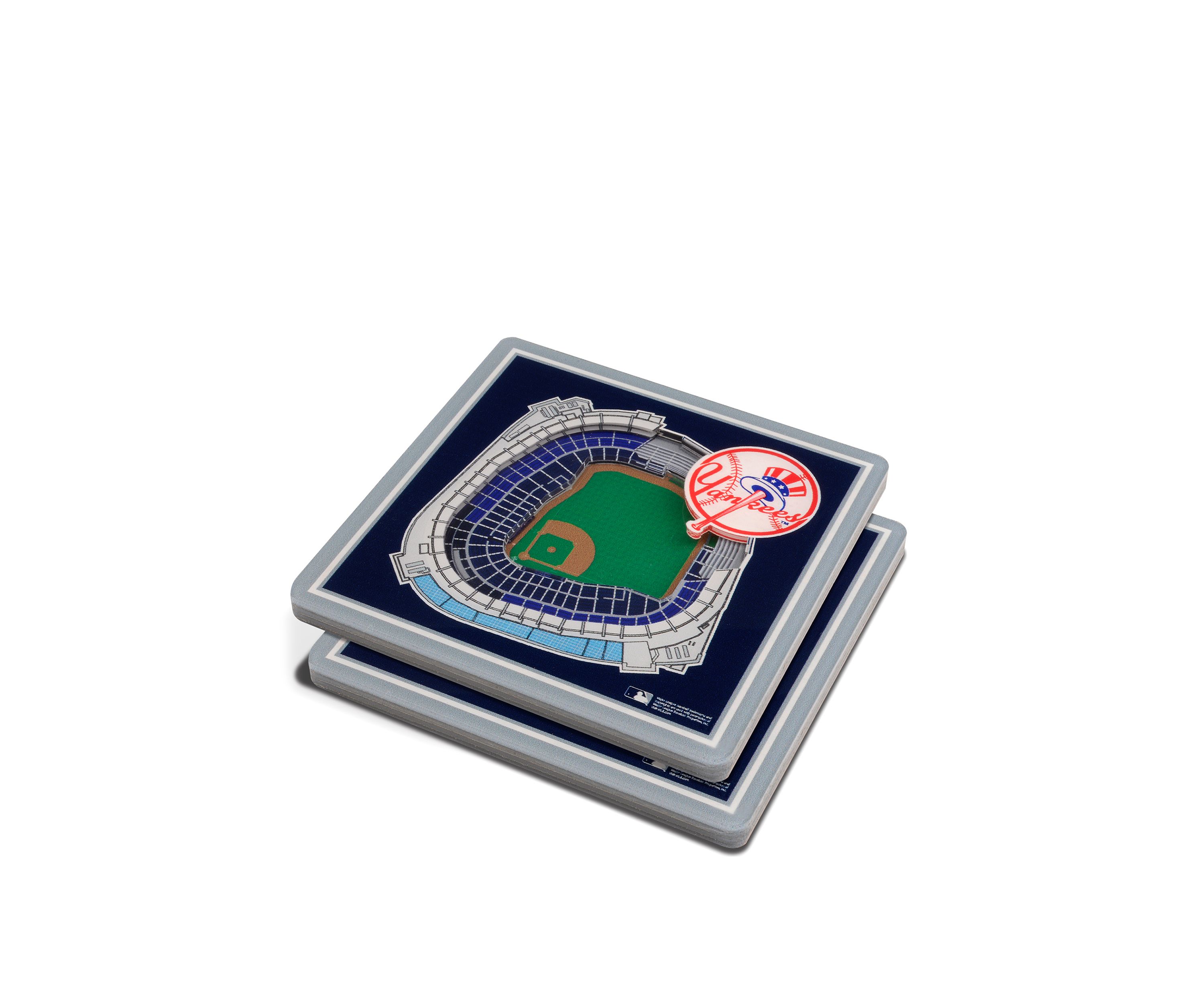 YouTheFan MLB New York Yankees 3D StadiumView Coasters - Yankee Stadium