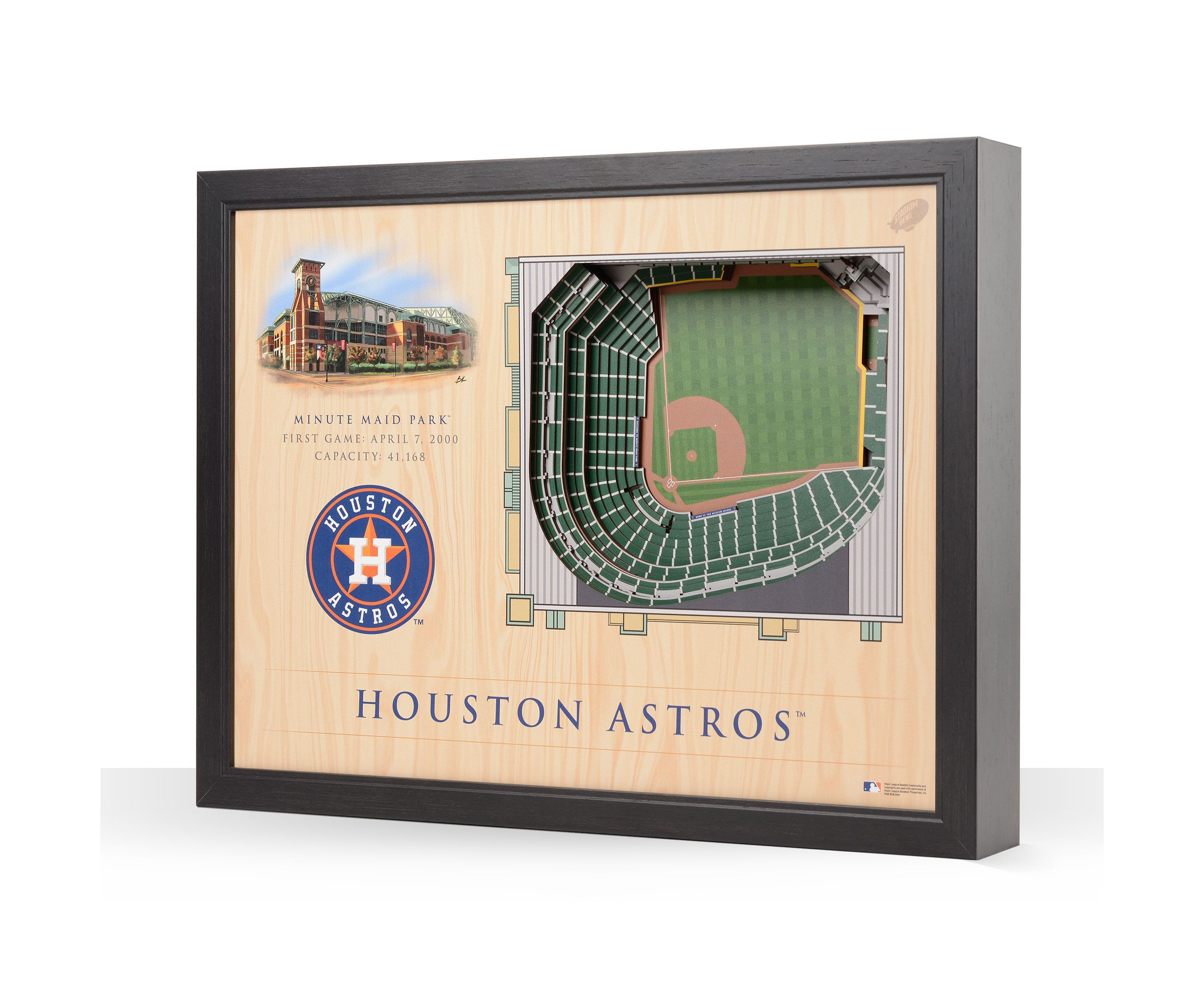 YouTheFan MLB Houston Astros 25-Layer StadiumViews 3D Wall Art  - Minute Maid Park