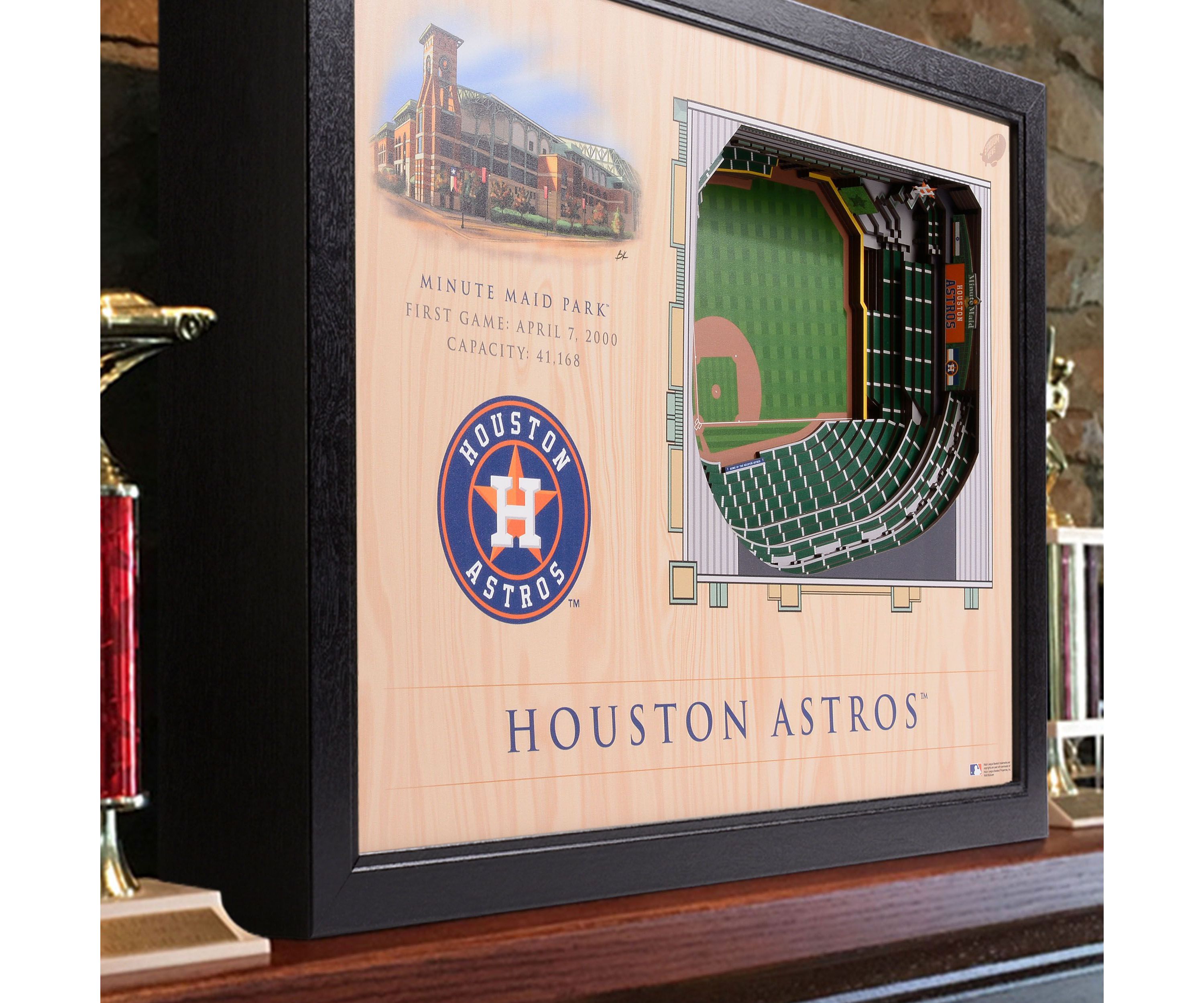 YouTheFan MLB Houston Astros 25-Layer StadiumViews 3D Wall Art  - Minute Maid Park