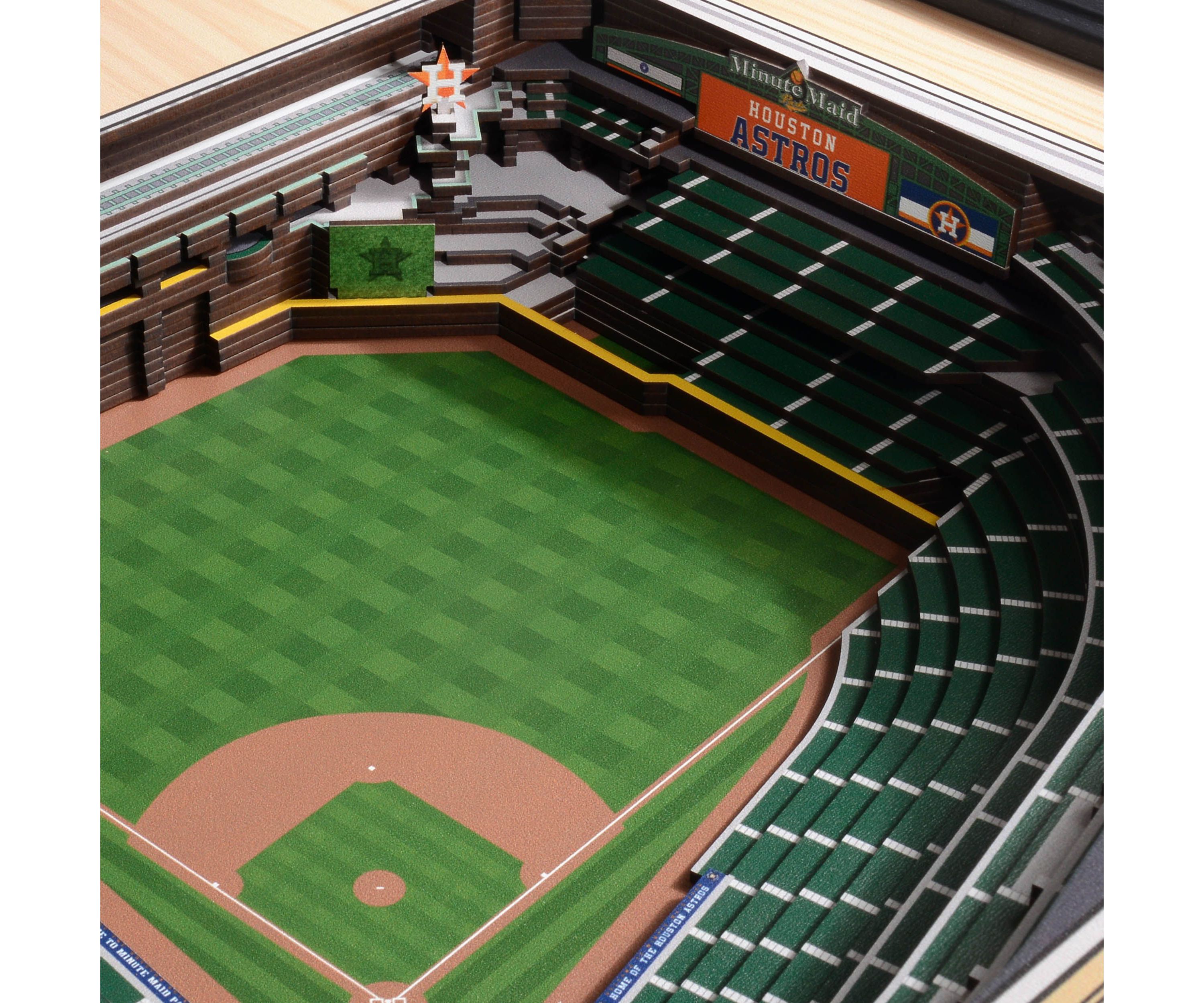 YouTheFan MLB Houston Astros 25-Layer StadiumViews 3D Wall Art  - Minute Maid Park