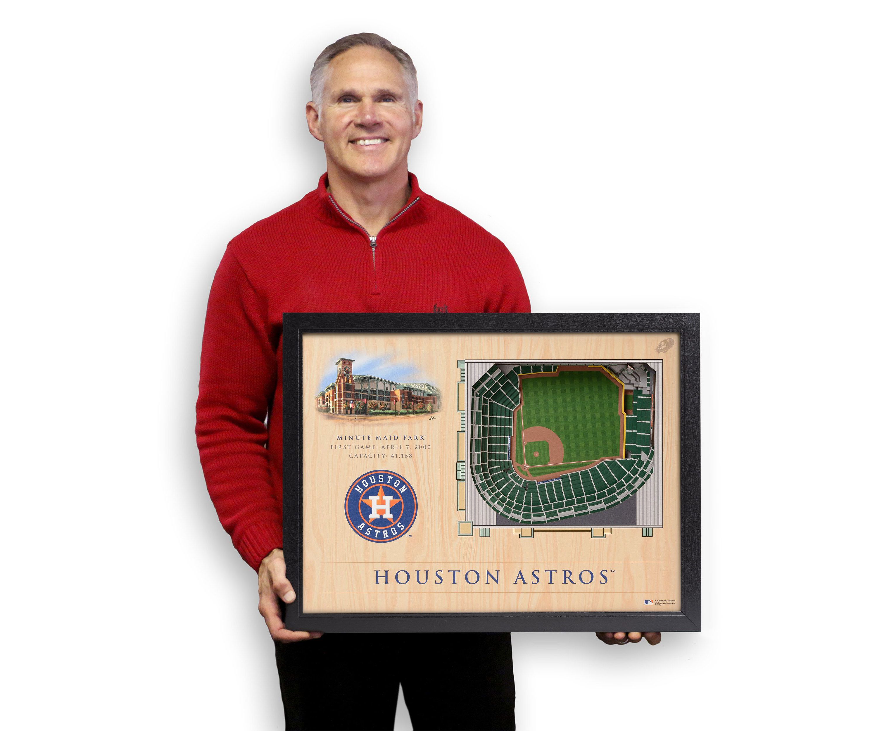 YouTheFan MLB Houston Astros 25-Layer StadiumViews 3D Wall Art  - Minute Maid Park