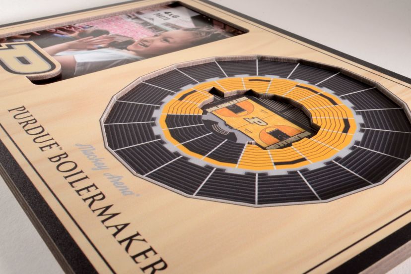 YouTheFan NCAA Purdue Boilermakers BB 3D StadiumView Picture Frame - Mackey Arena