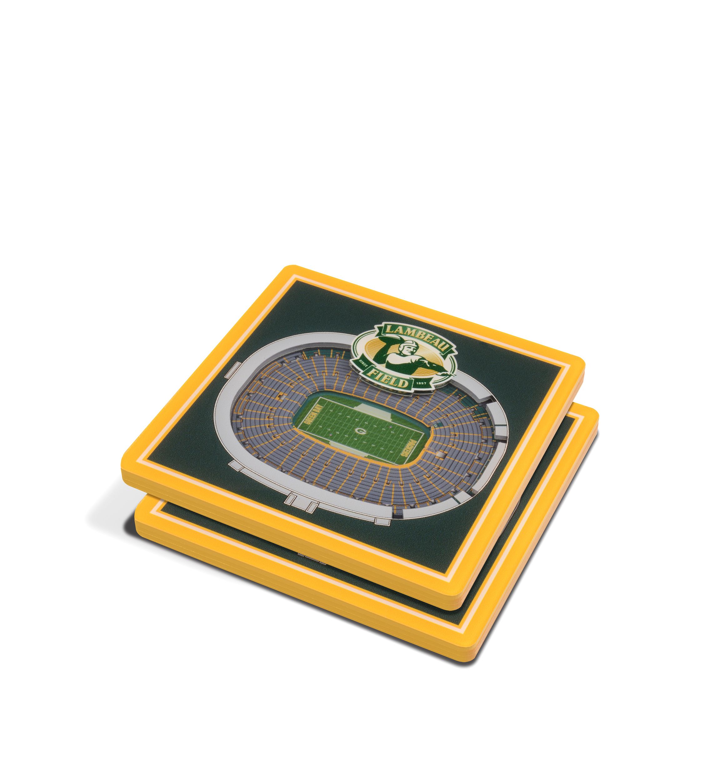 YouTheFan NFL Green Bay Packers 3D StadiumView Coasters - Lambeau Field