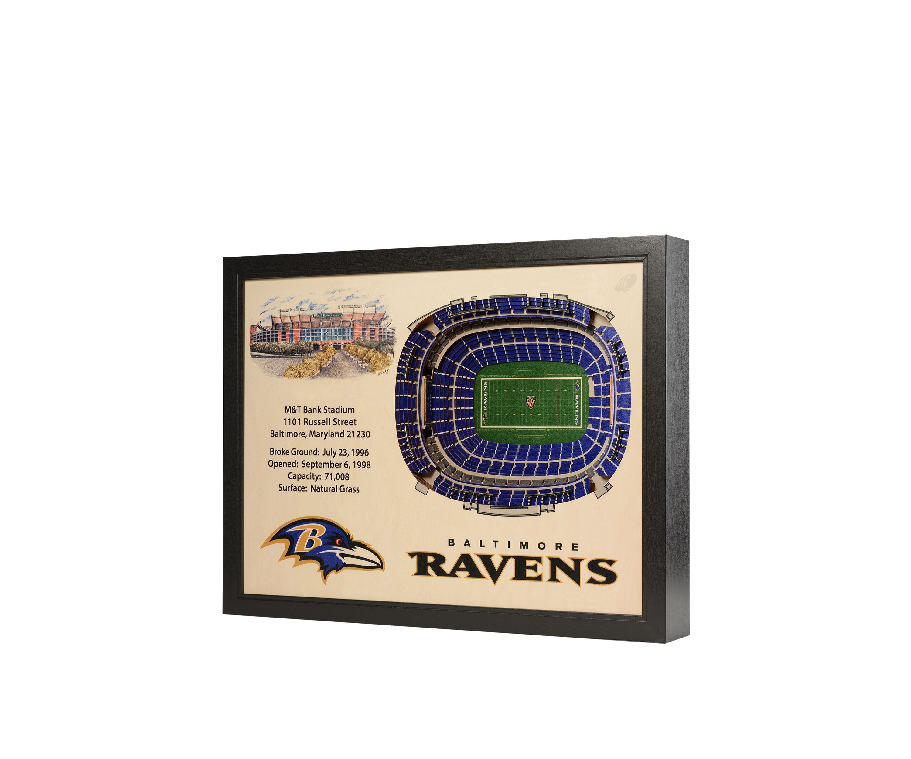 YouTheFan NFL Baltimore Ravens 25-Layer StadiumViews 3D Wall Art - M&T Bank Stadium