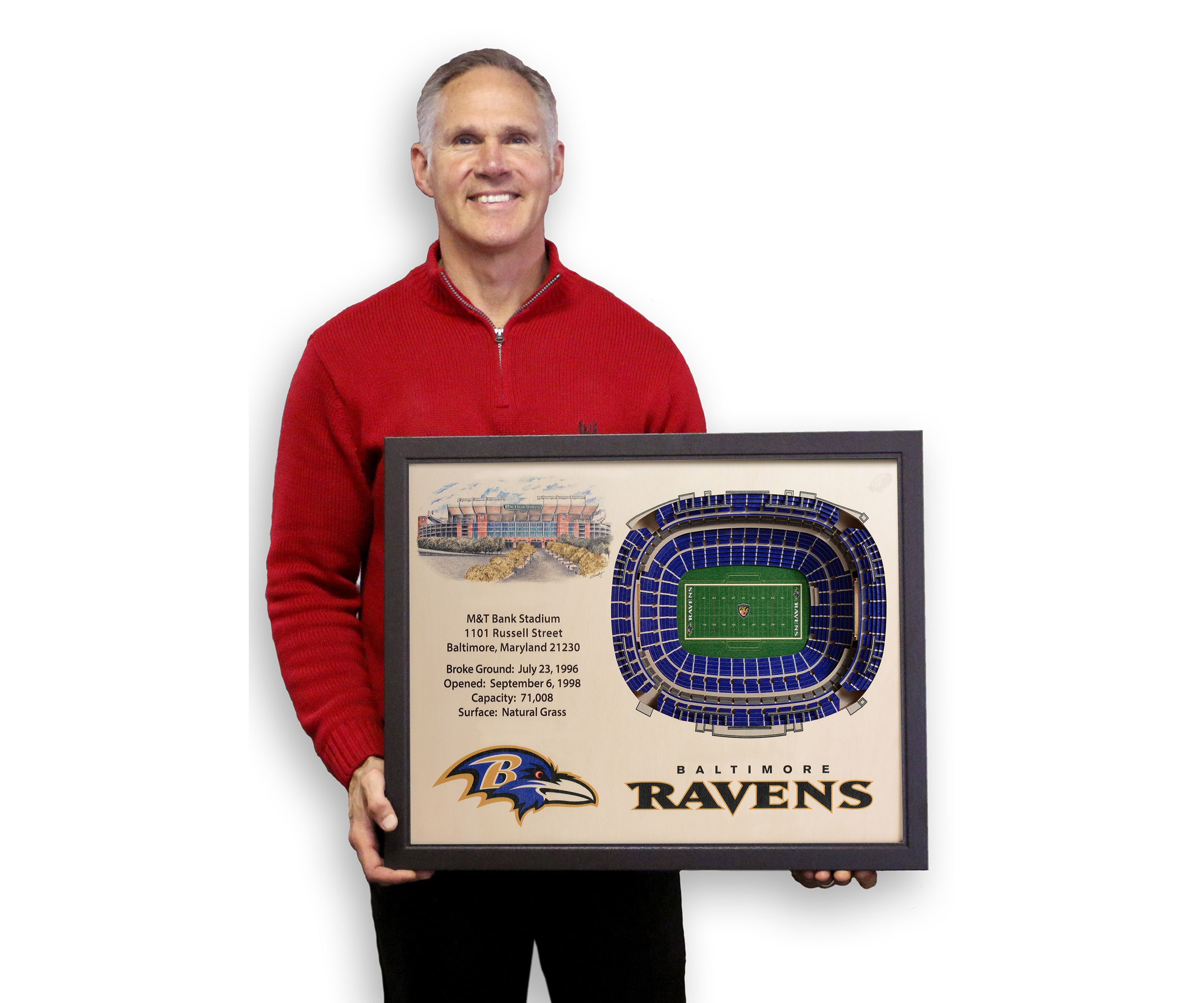 YouTheFan NFL Baltimore Ravens 25-Layer StadiumViews 3D Wall Art - M&T Bank Stadium