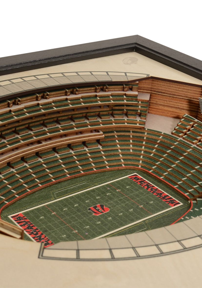 YouTheFan NFL Cincinnati Bengals 25-Layer StadiumViews 3D Wall Art - Paul Brown Stadium