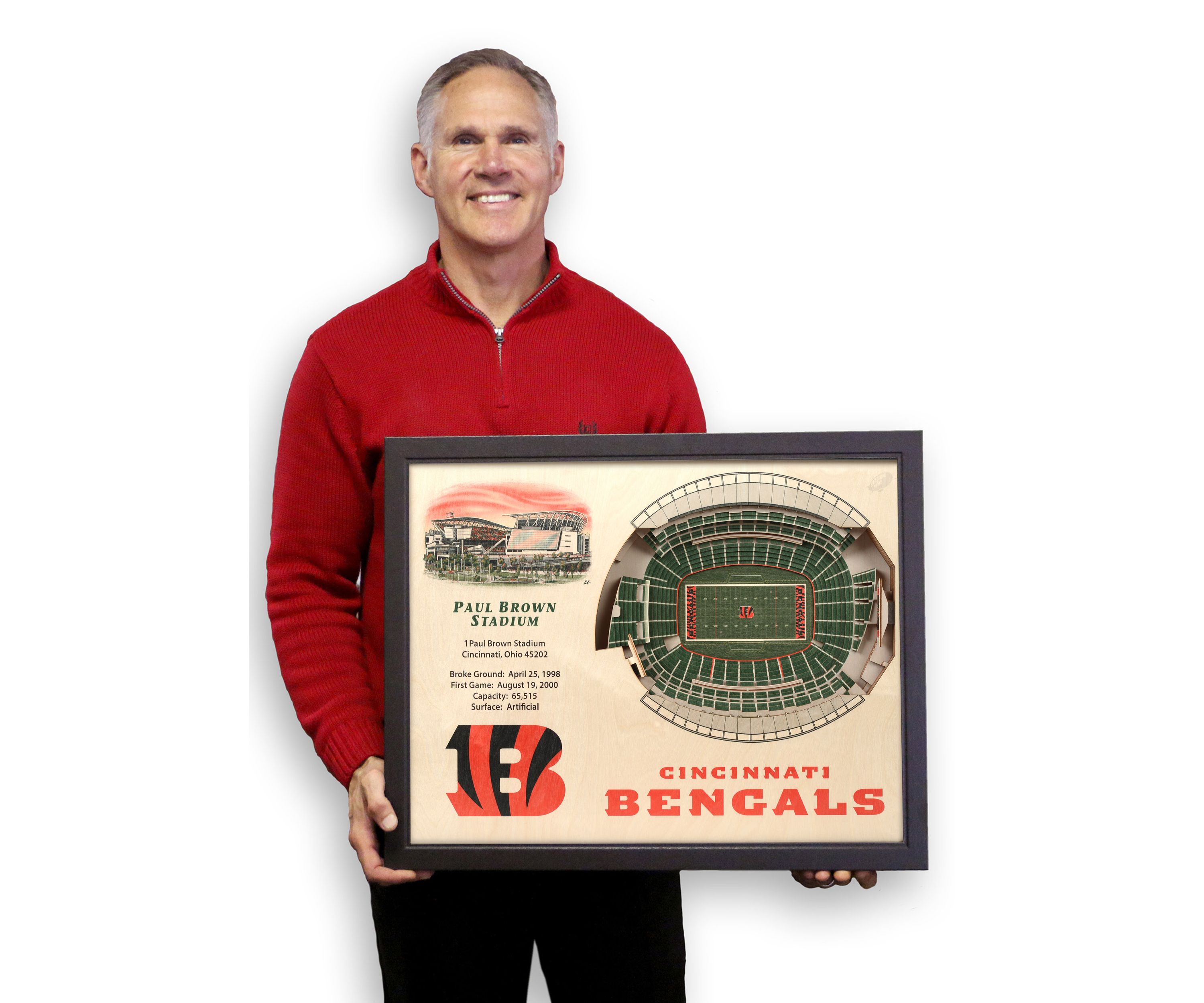 YouTheFan NFL Cincinnati Bengals 25-Layer StadiumViews 3D Wall Art - Paul Brown Stadium