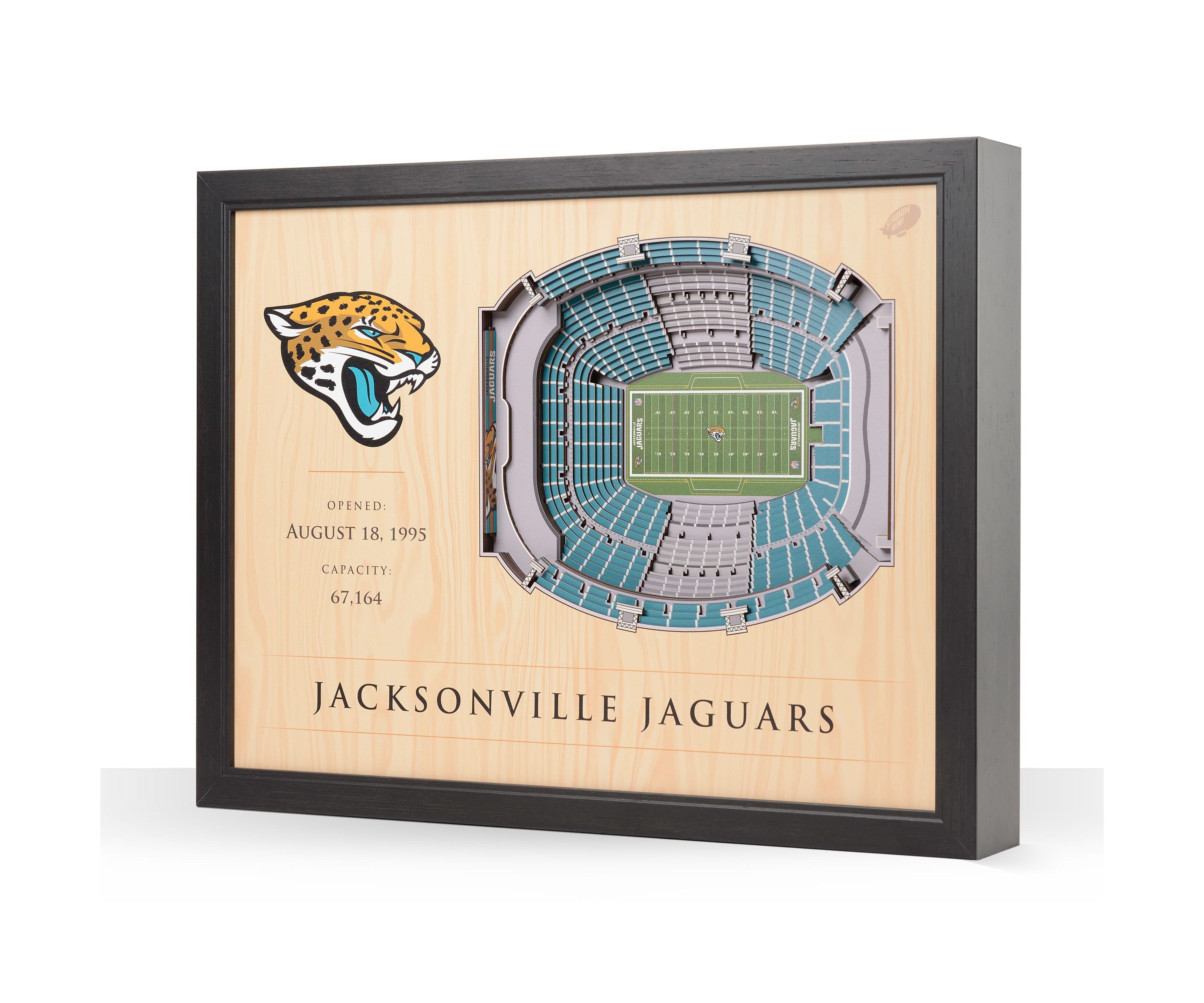 YouTheFan NFL Jacksonville Jaguars 25-Layer StadiumViews 3D Wall Art - TIAA Bank Field