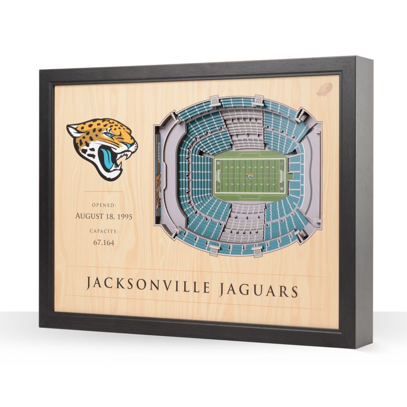 YouTheFan NFL Jacksonville Jaguars 25-Layer StadiumViews 3D Wall Art - TIAA Bank Field
