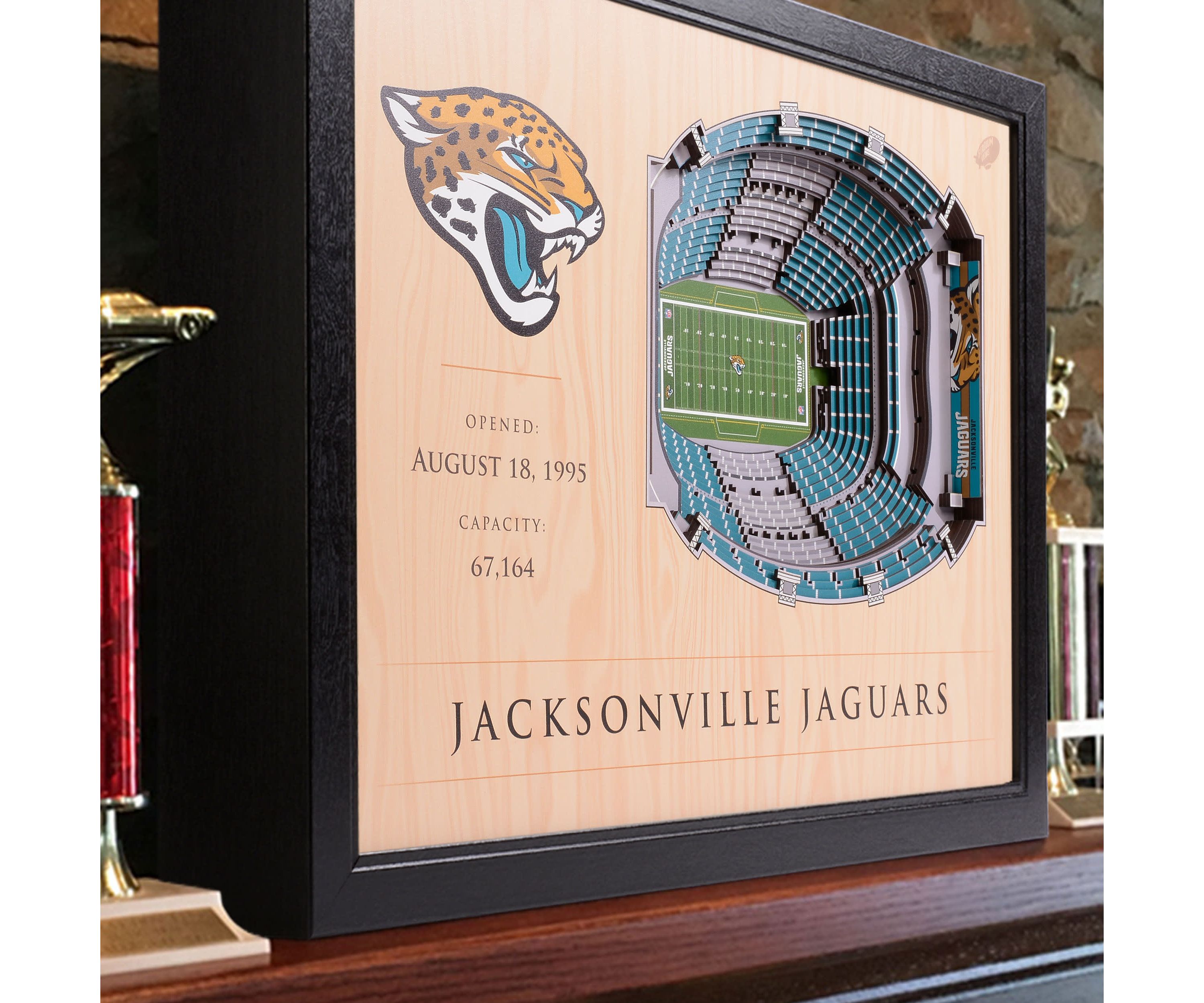 YouTheFan NFL Jacksonville Jaguars 25-Layer StadiumViews 3D Wall Art - TIAA Bank Field