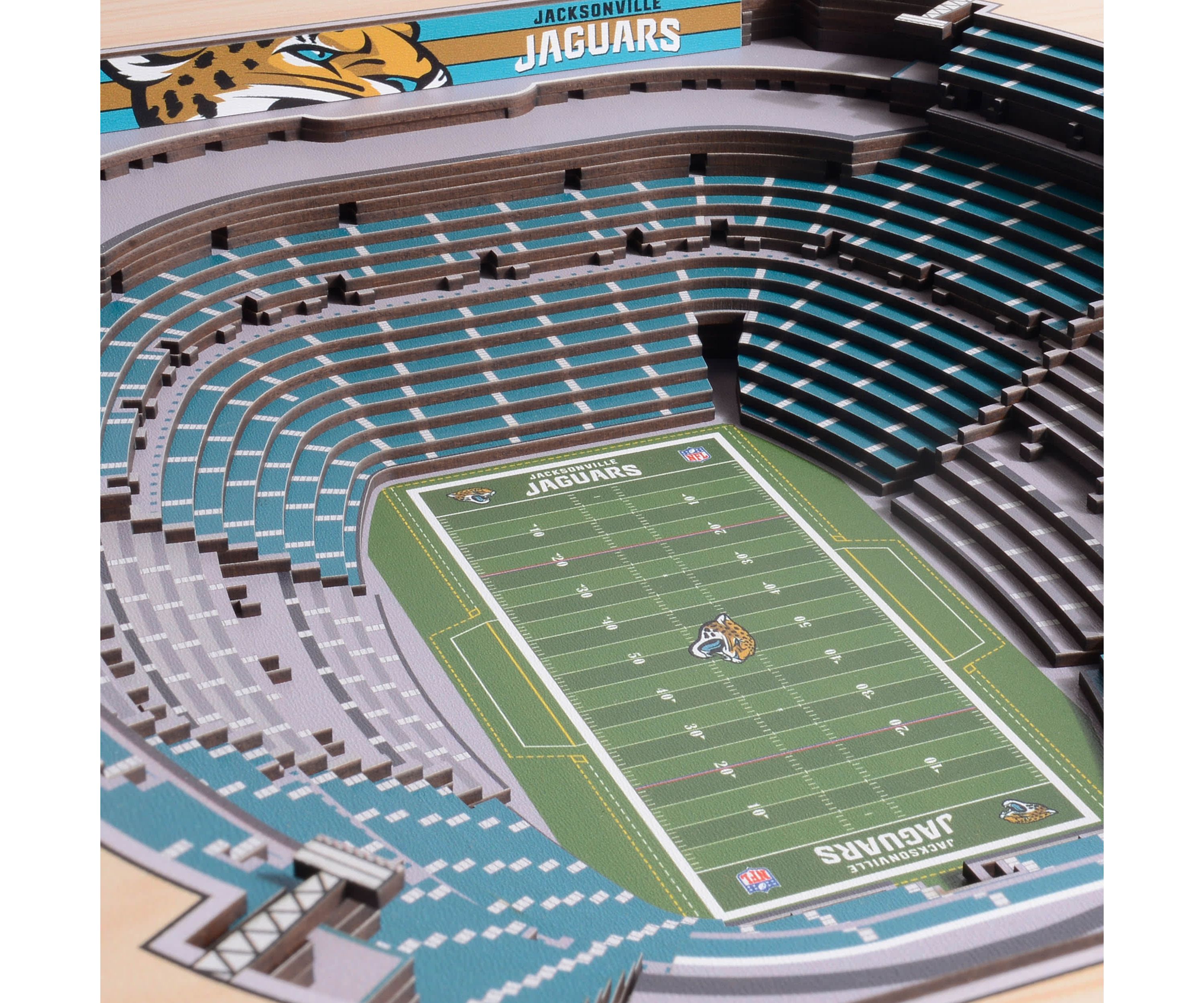 YouTheFan NFL Jacksonville Jaguars 25-Layer StadiumViews 3D Wall Art - TIAA Bank Field