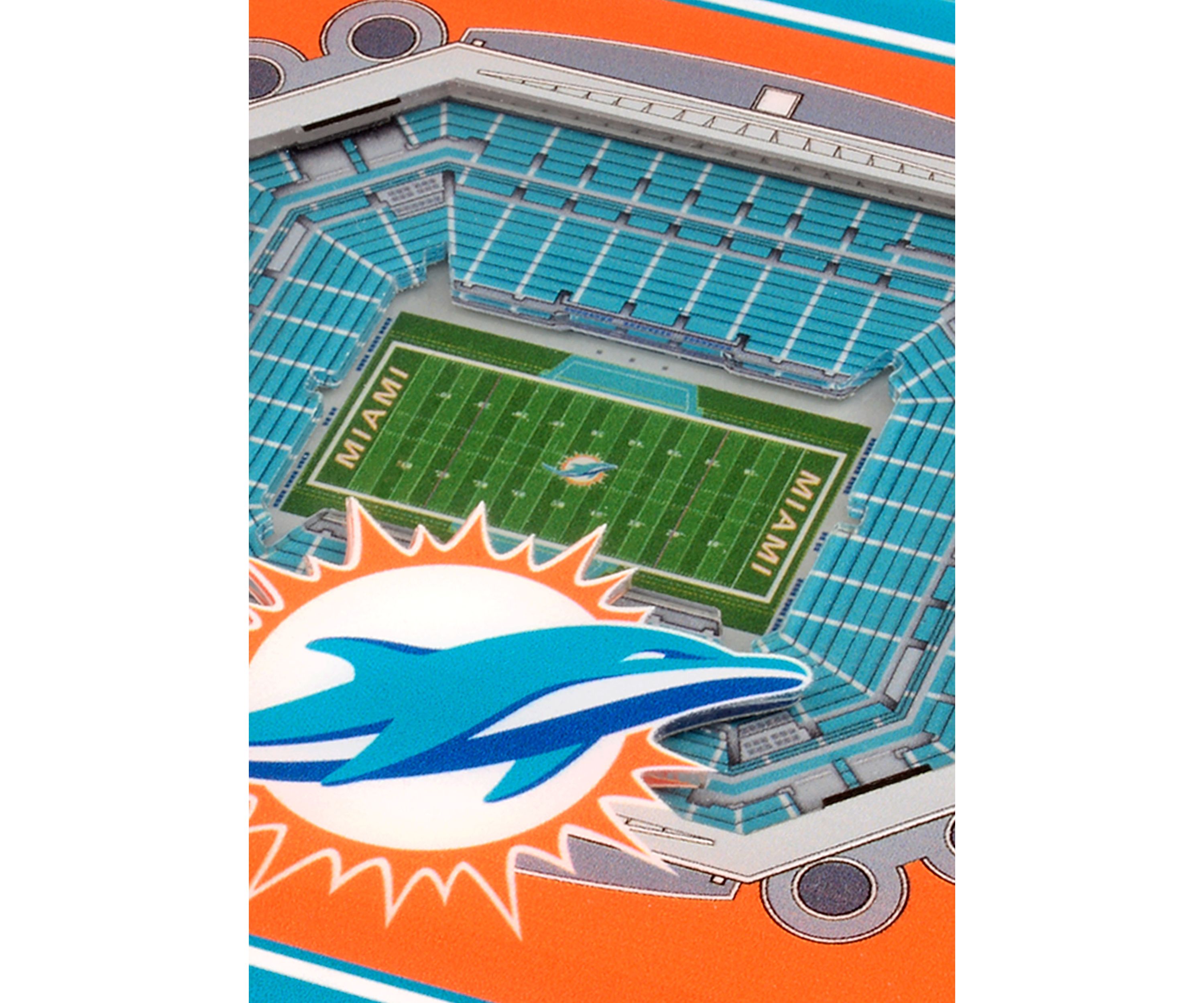 YouTheFan NFL Miami Dolphins 3D StadiumView Coasters - Hard Rock Stadium