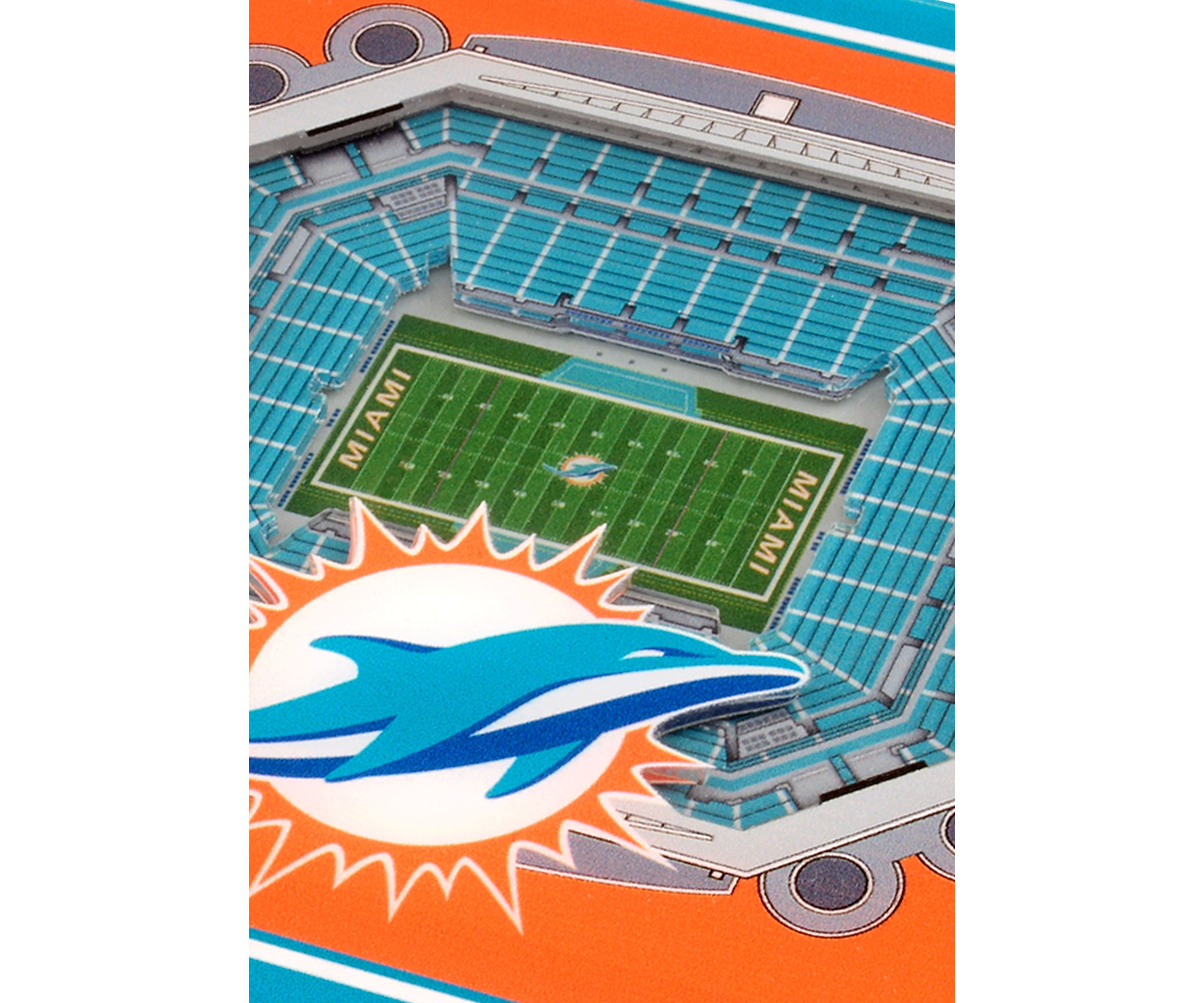 YouTheFan NFL Miami Dolphins 3D StadiumView Coasters - Hard Rock Stadium