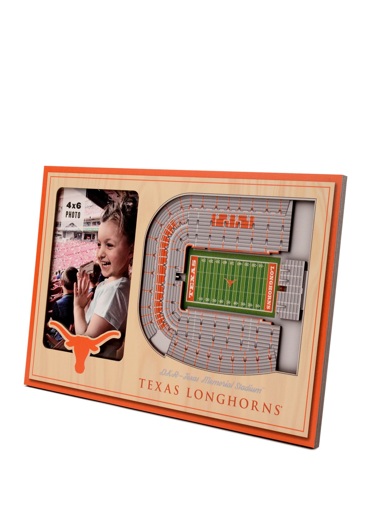 YouTheFan NCAA Texas Longhorns 3D StadiumView Picture Frame - Darrell K Royal–Texas Memorial Stadium