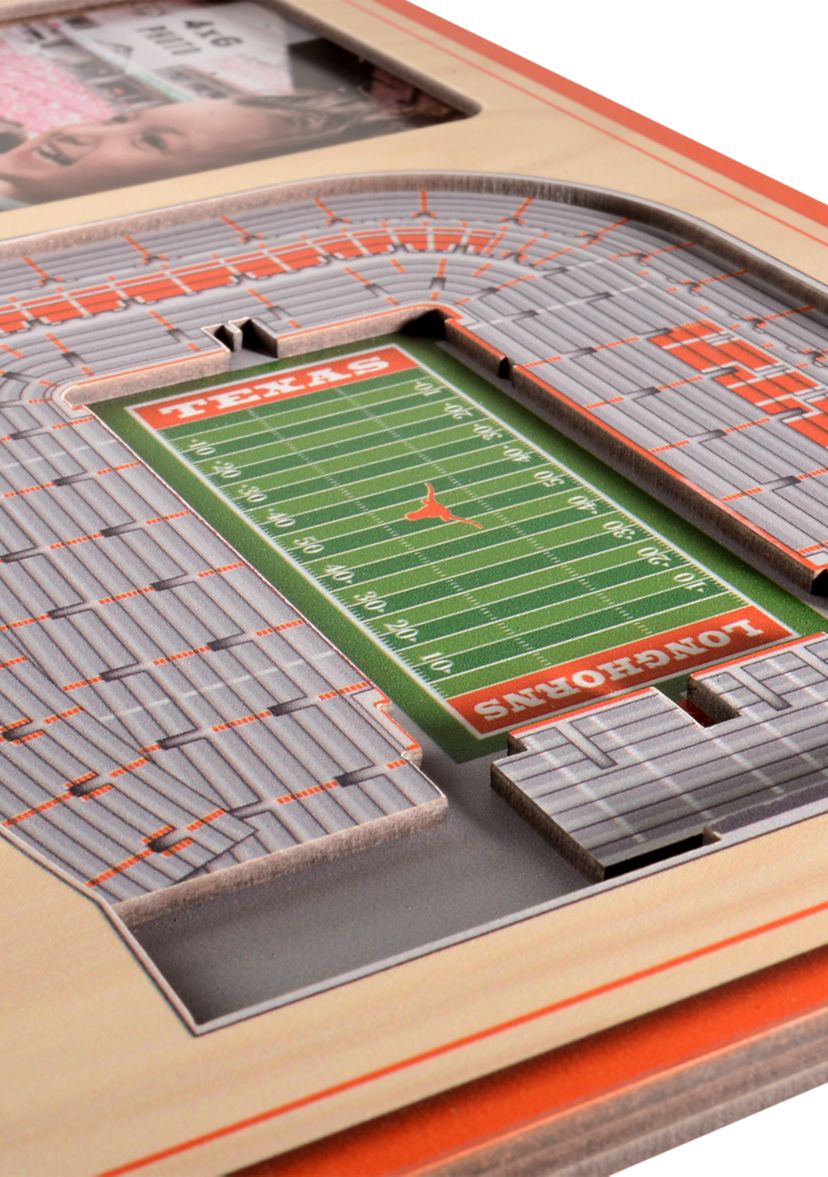 YouTheFan NCAA Texas Longhorns 3D StadiumView Picture Frame - Darrell K Royal–Texas Memorial Stadium