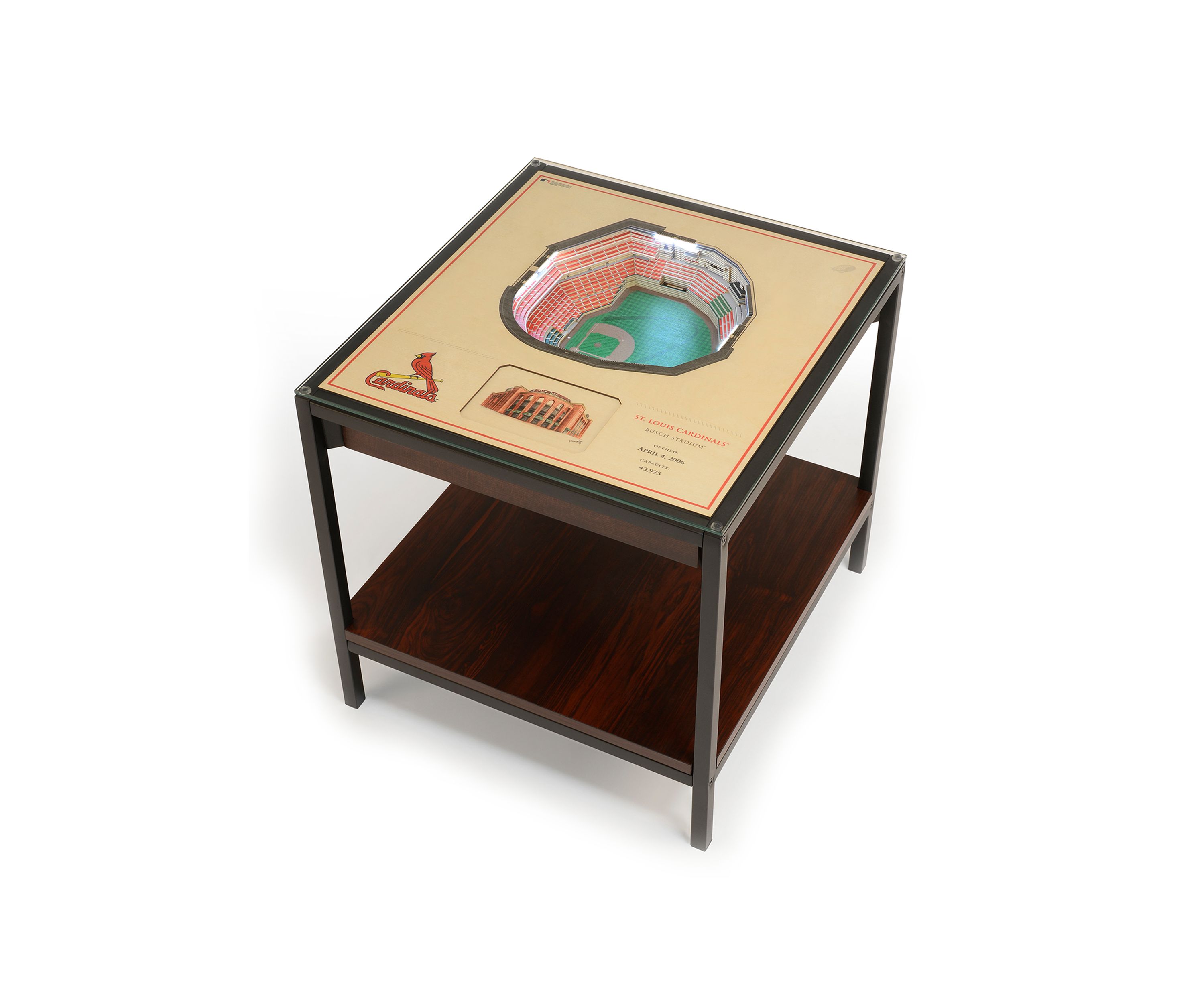YouTheFan MLB St. Louis Cardinals 25-Layer StadiumViews Lighted End Table - Busch Stadium