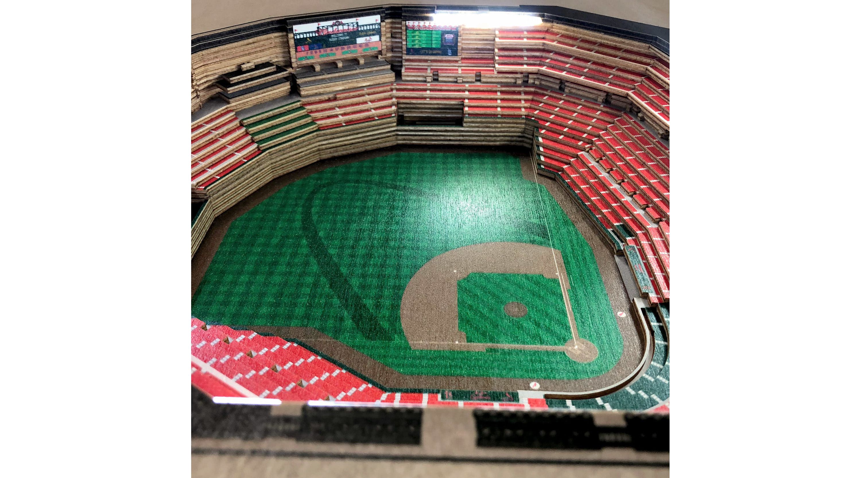 YouTheFan MLB St. Louis Cardinals 25-Layer StadiumViews Lighted End Table - Busch Stadium