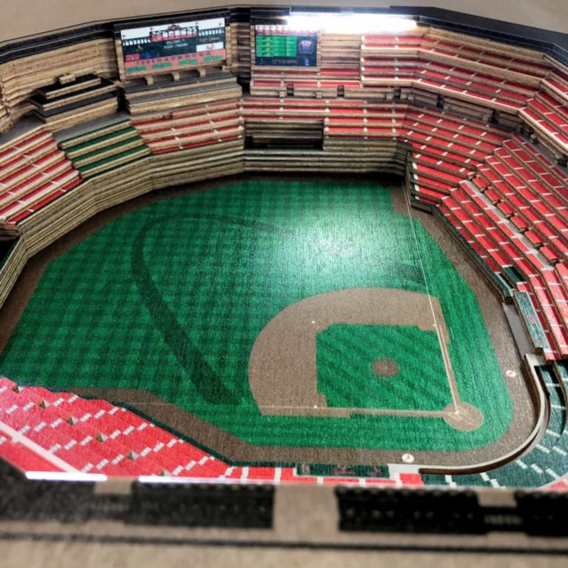 YouTheFan MLB St. Louis Cardinals 25-Layer StadiumViews Lighted End Table - Busch Stadium