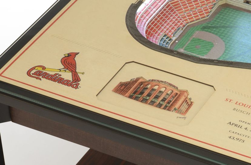YouTheFan MLB St. Louis Cardinals 25-Layer StadiumViews Lighted End Table - Busch Stadium