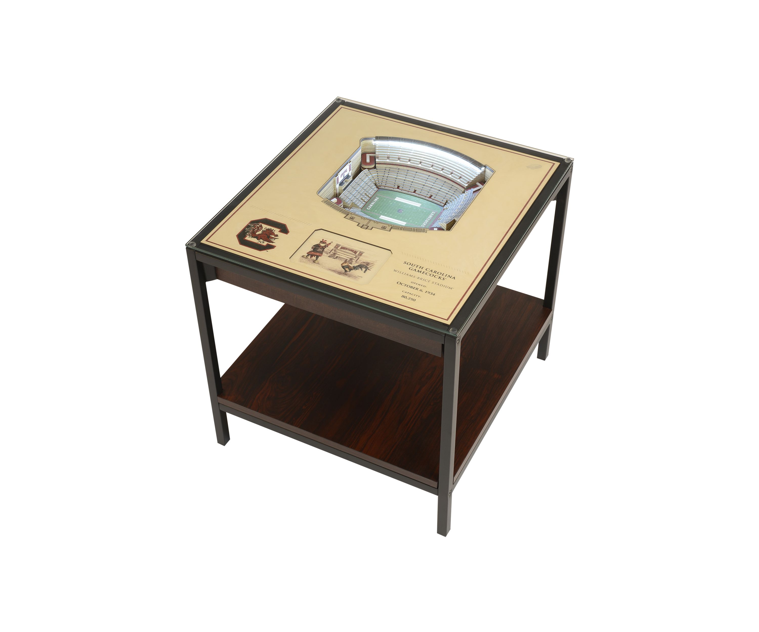 YouTheFan NCAA South Carolina Gamecocks 25-Layer StadiumViews End Table - Williams-Brice Stadium