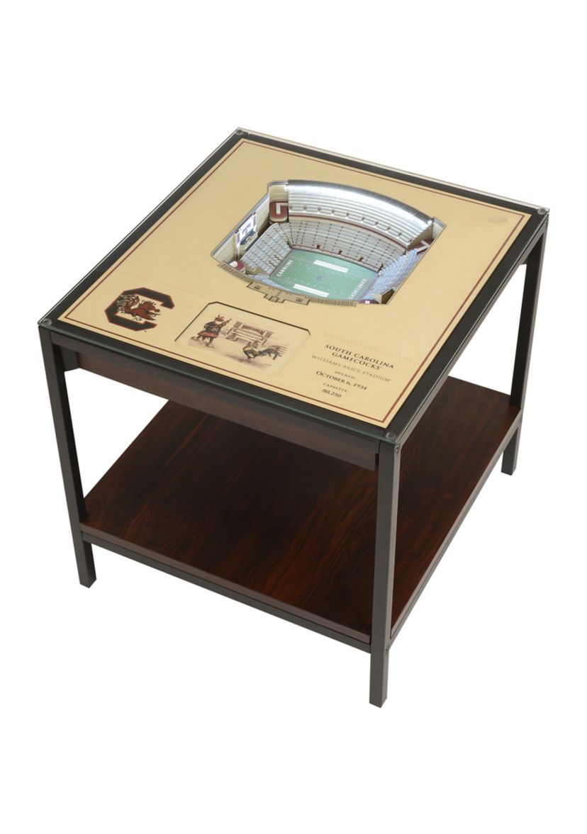 YouTheFan NCAA South Carolina Gamecocks 25-Layer StadiumViews End Table - Williams-Brice Stadium