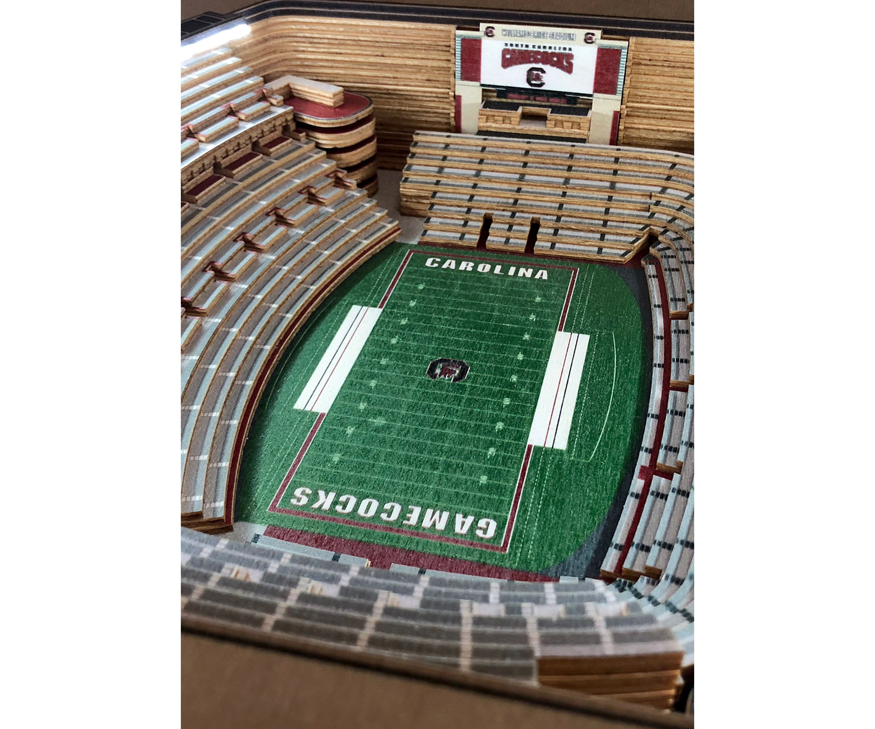 YouTheFan NCAA South Carolina Gamecocks 25-Layer StadiumViews End Table - Williams-Brice Stadium