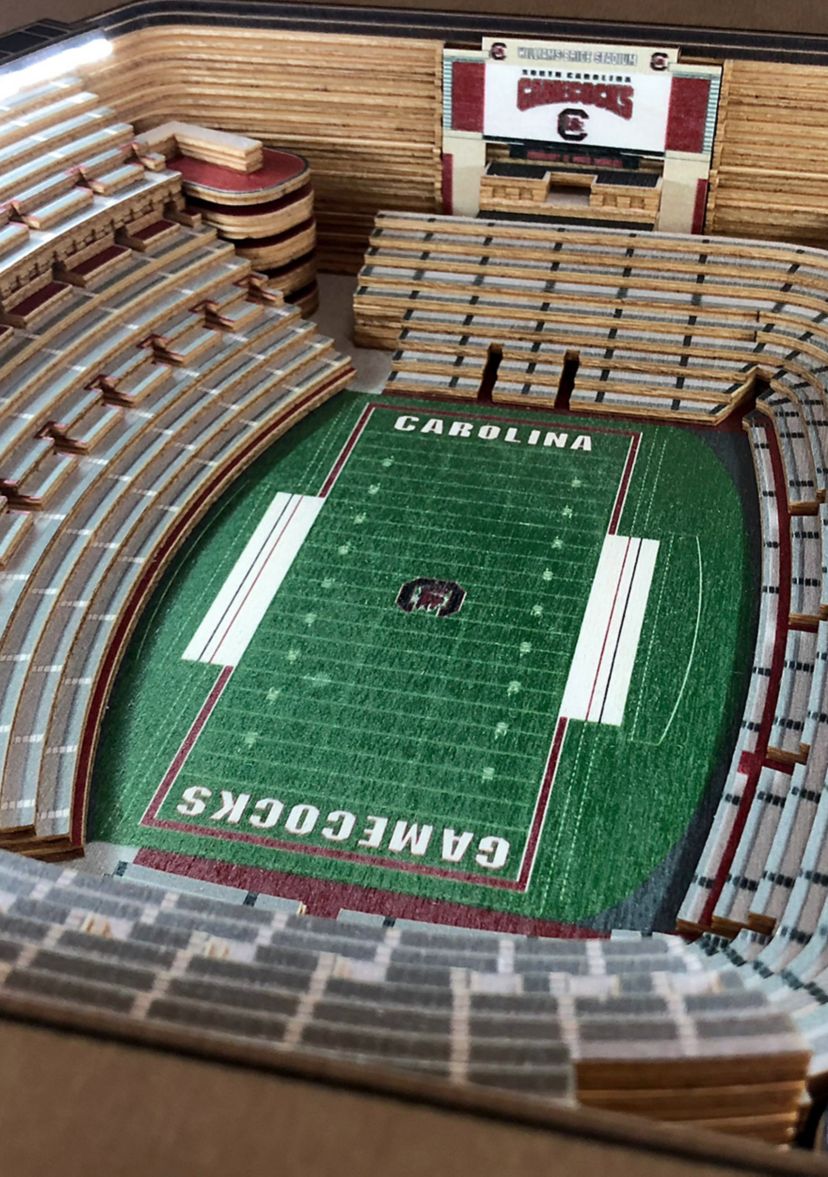 YouTheFan NCAA South Carolina Gamecocks 25-Layer StadiumViews End Table - Williams-Brice Stadium