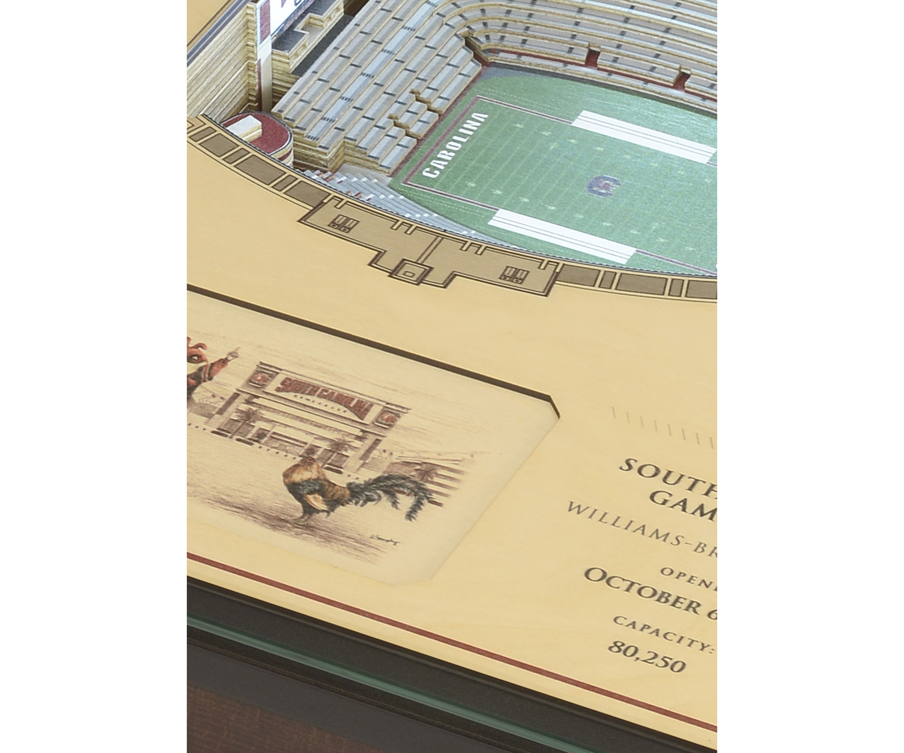 YouTheFan NCAA South Carolina Gamecocks 25-Layer StadiumViews End Table - Williams-Brice Stadium