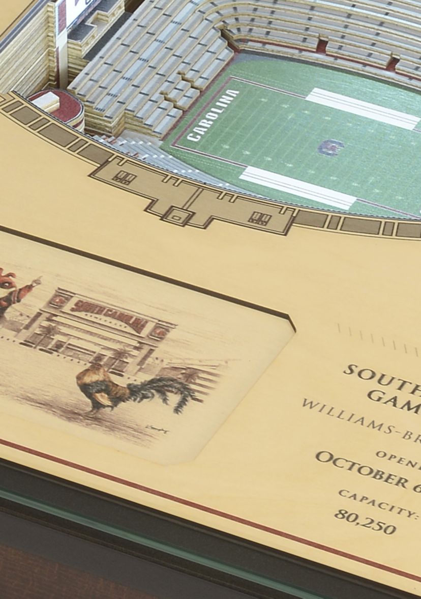 YouTheFan NCAA South Carolina Gamecocks 25-Layer StadiumViews End Table - Williams-Brice Stadium