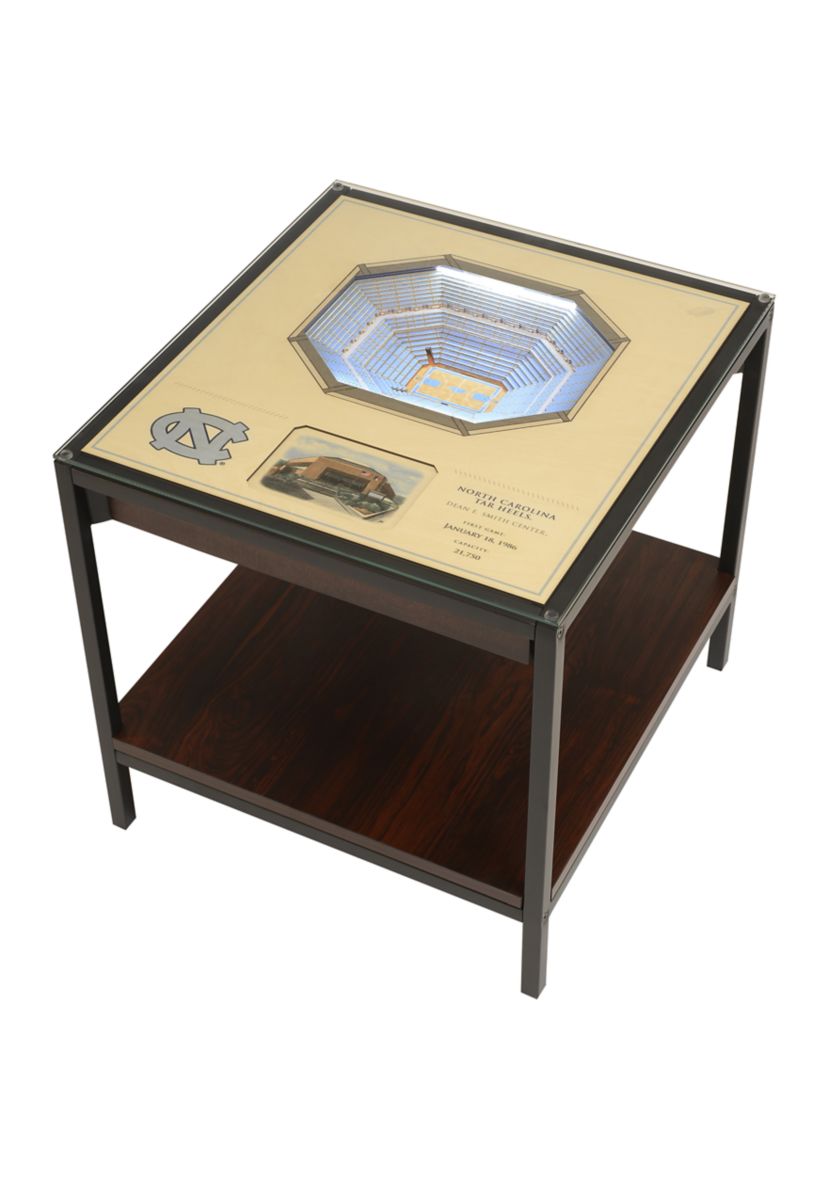 YouTheFan NCAA North Carolina Tar Heels 25-Layer StadiumViews End Table - Dean E. Smith Center