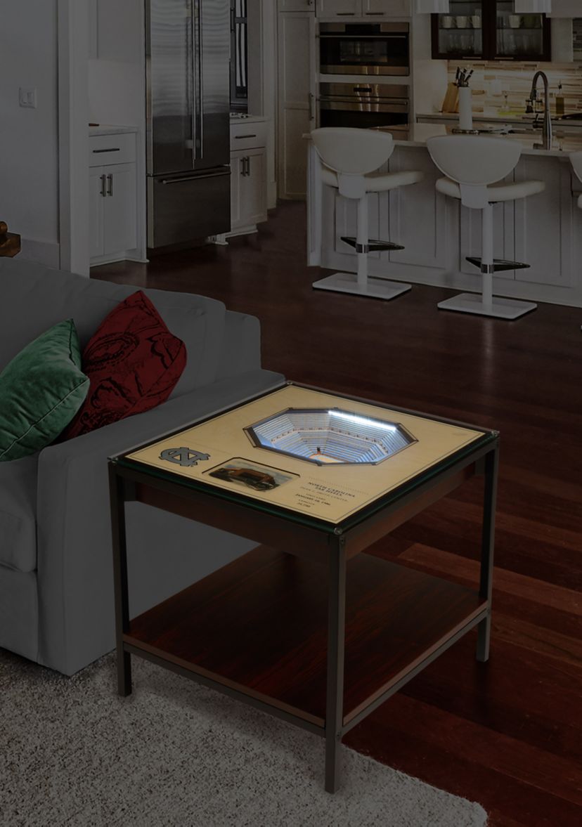 YouTheFan NCAA North Carolina Tar Heels 25-Layer StadiumViews End Table - Dean E. Smith Center