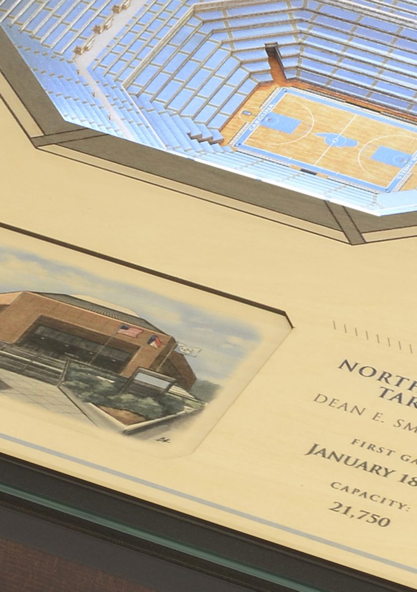 YouTheFan NCAA North Carolina Tar Heels 25-Layer StadiumViews End Table - Dean E. Smith Center