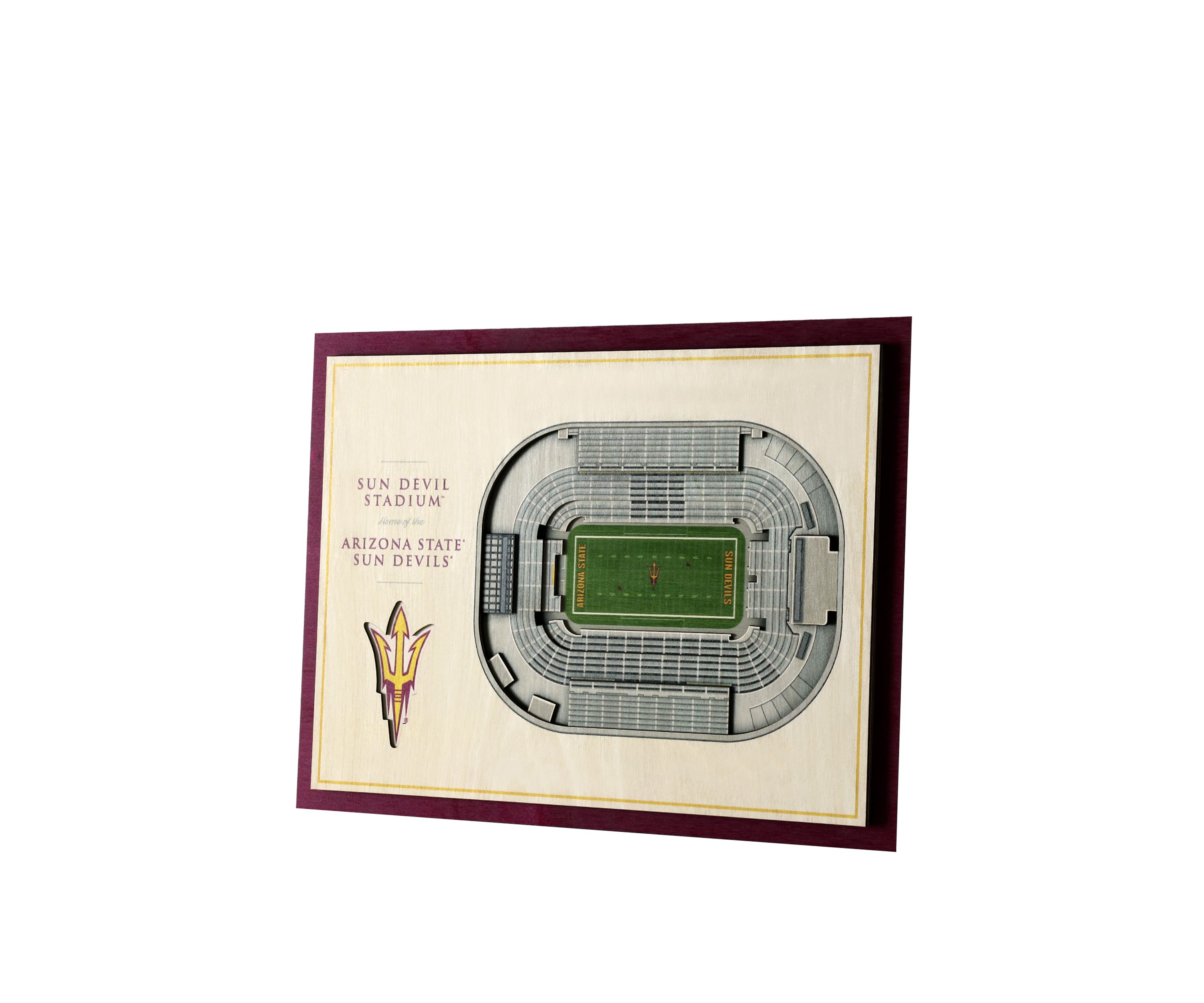 YouTheFan NCAA Arizona State Sun Devils 5-Layer StadiumView 3D Wall Art - Sun Devil Stadium