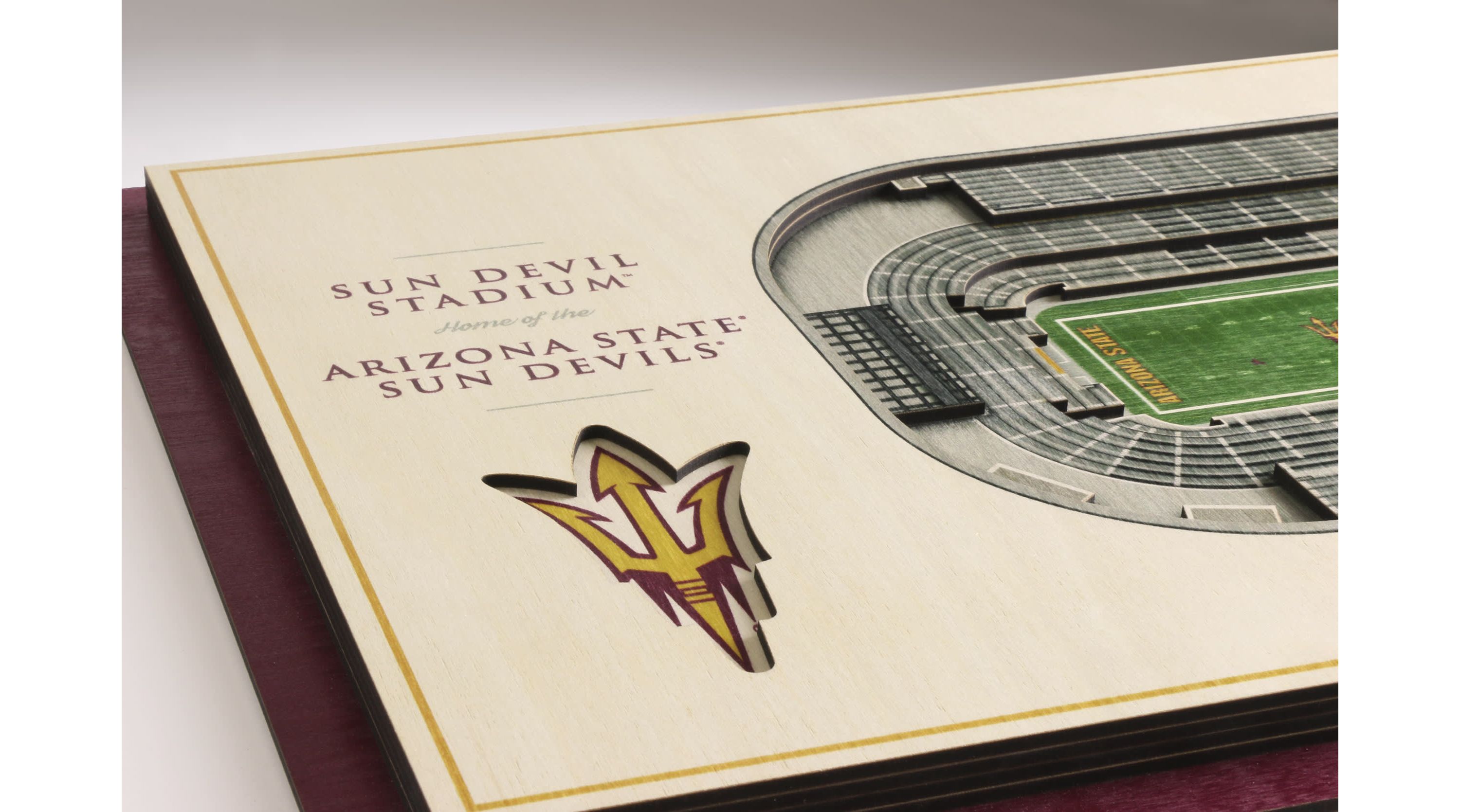 YouTheFan NCAA Arizona State Sun Devils 5-Layer StadiumView 3D Wall Art - Sun Devil Stadium