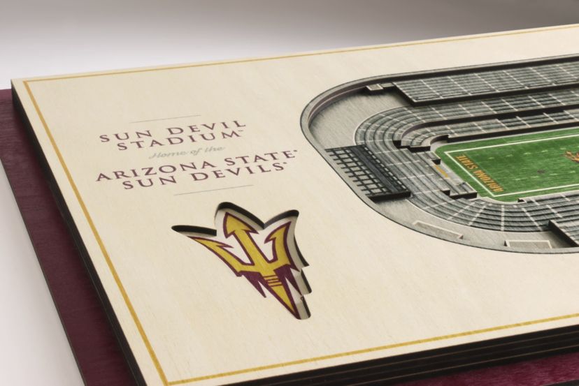 YouTheFan NCAA Arizona State Sun Devils 5-Layer StadiumView 3D Wall Art - Sun Devil Stadium