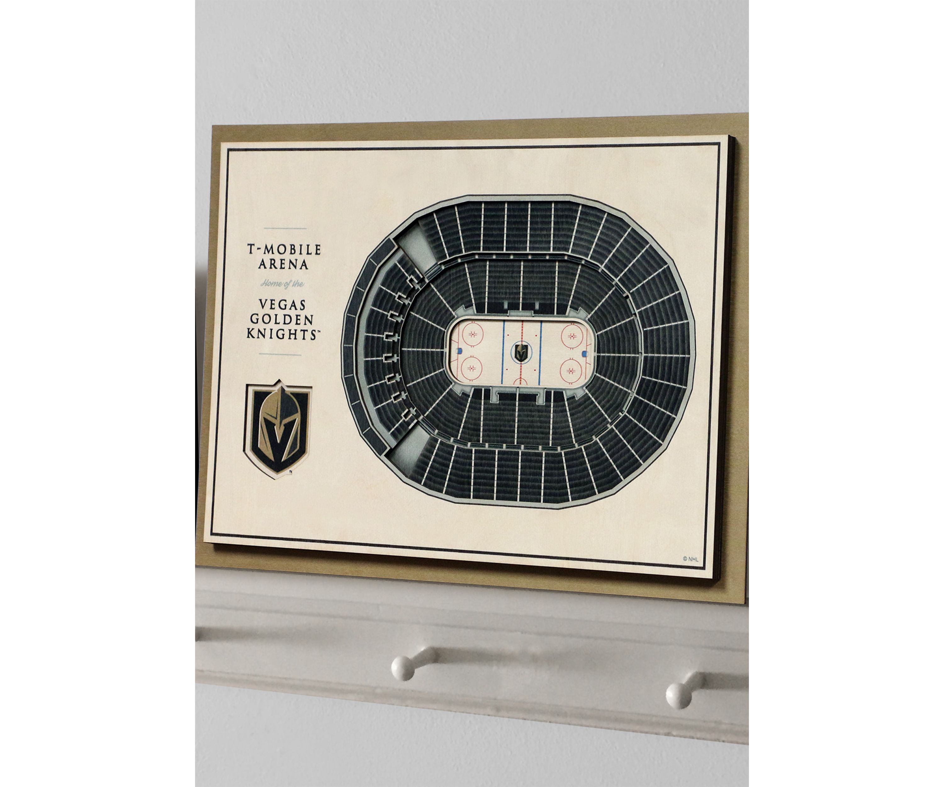 YouTheFan NHL Vegas Golden Knights 5-Layer StadiumView 3D Wall Art - T-Mobile Arena