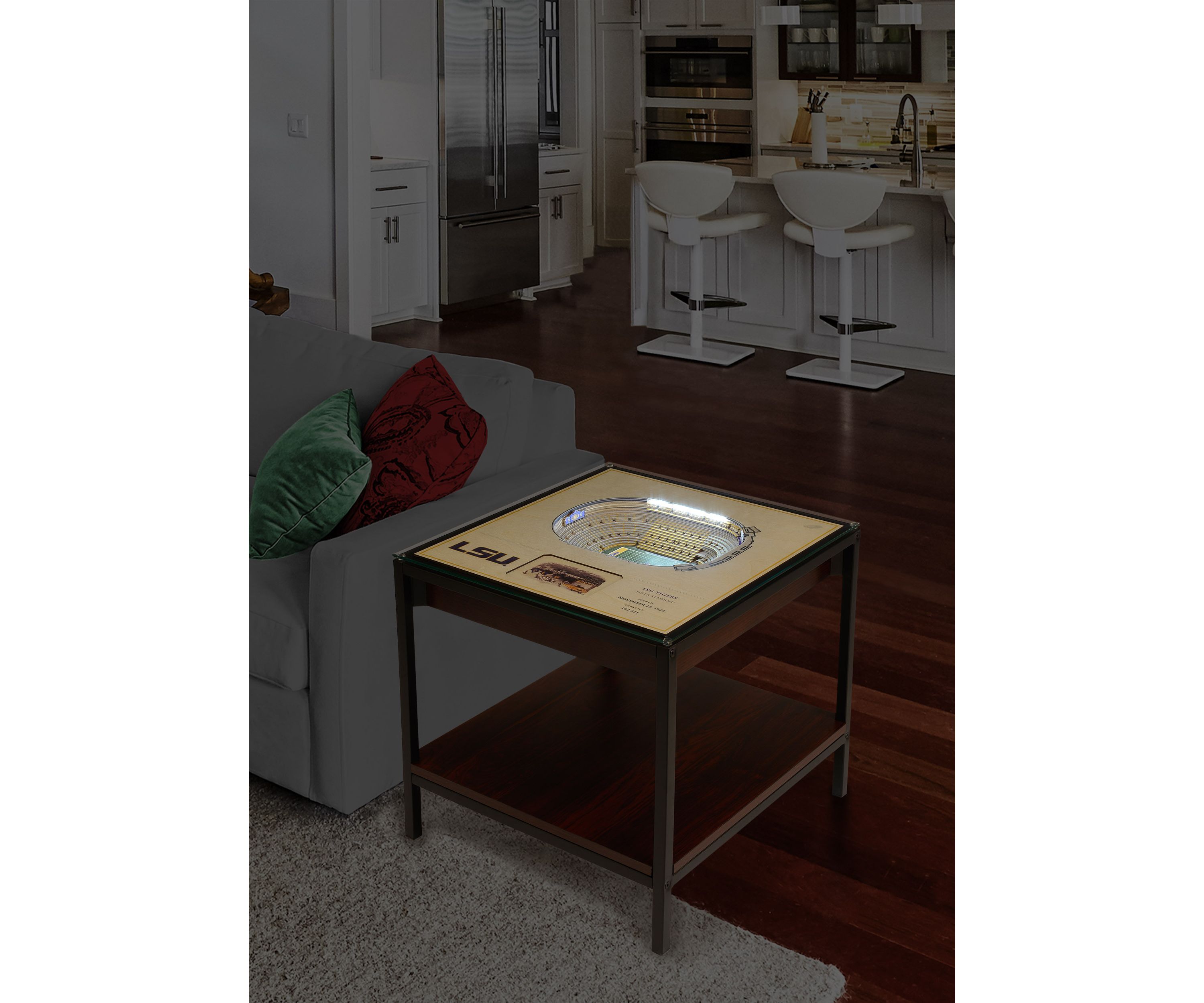 YouTheFan NCAA LSU Tigers 25-Layer StadiumViews Lighted End Table - Tiger Stadium