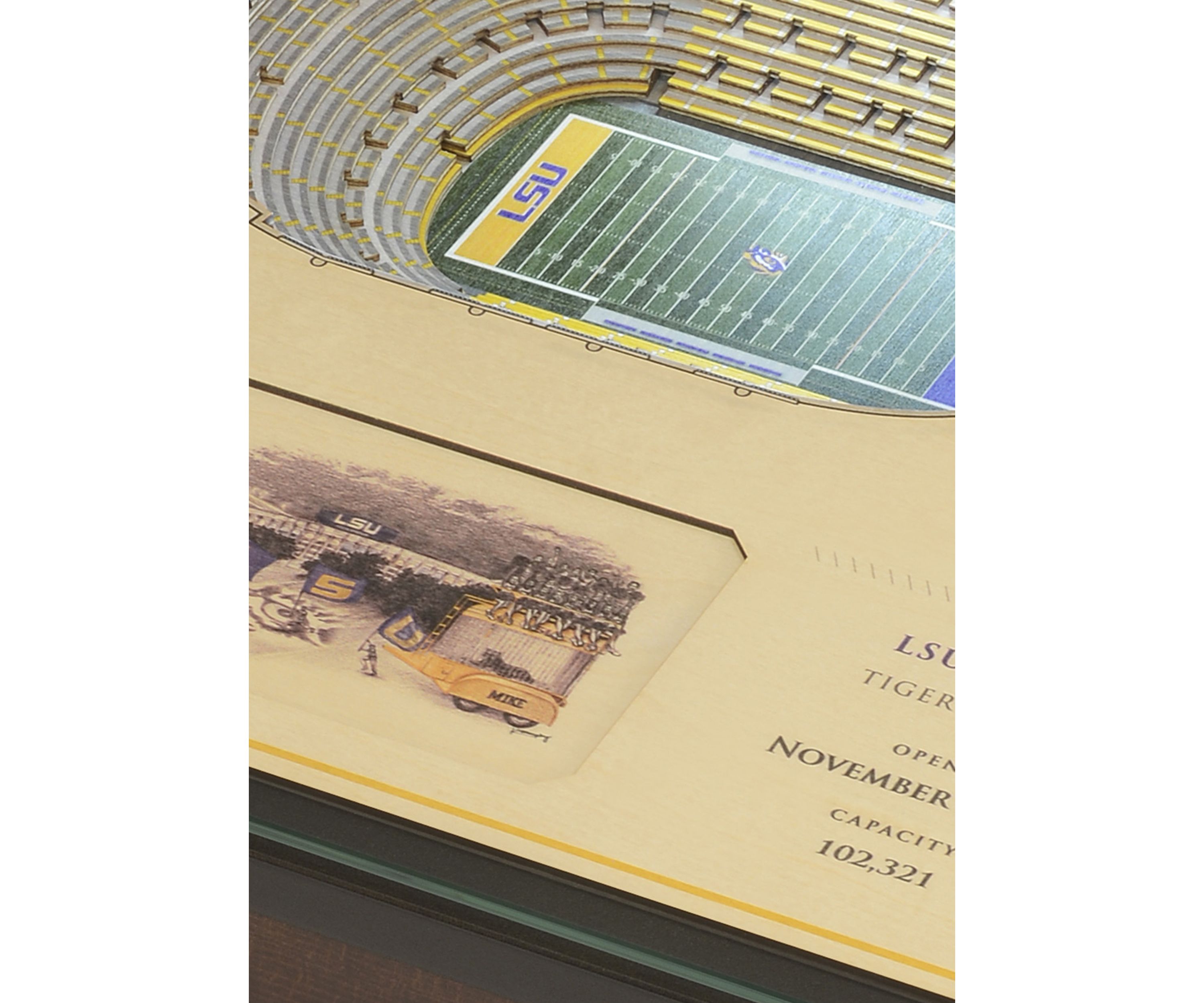 YouTheFan NCAA LSU Tigers 25-Layer StadiumViews Lighted End Table - Tiger Stadium