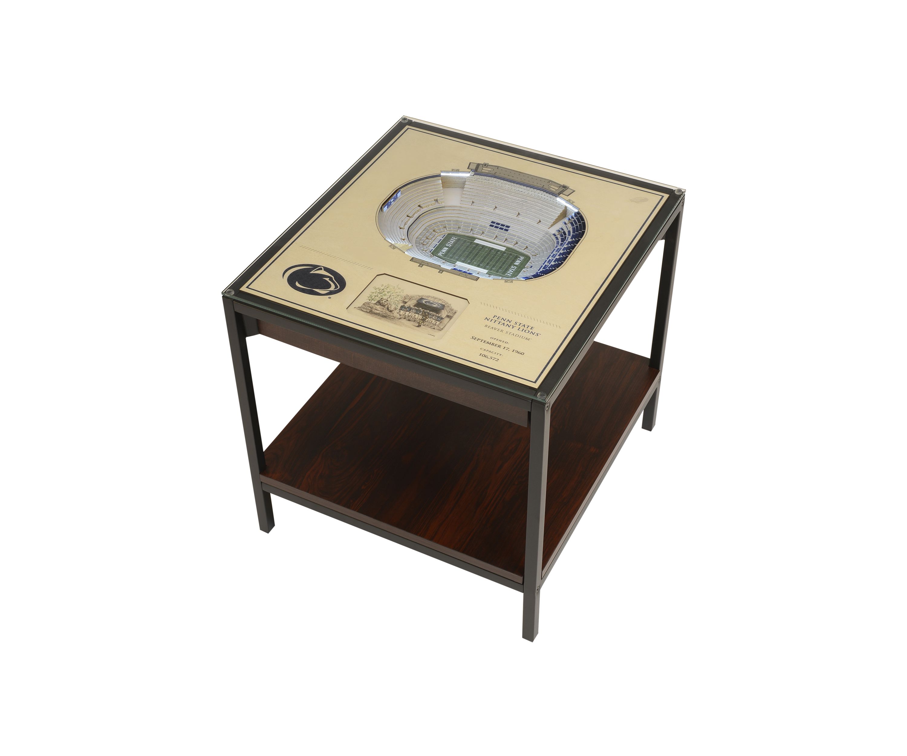 YouTheFan NCAA Penn State Nittany Lions 25-Layer StadiumViews Lighted End Table - Beaver Stadium