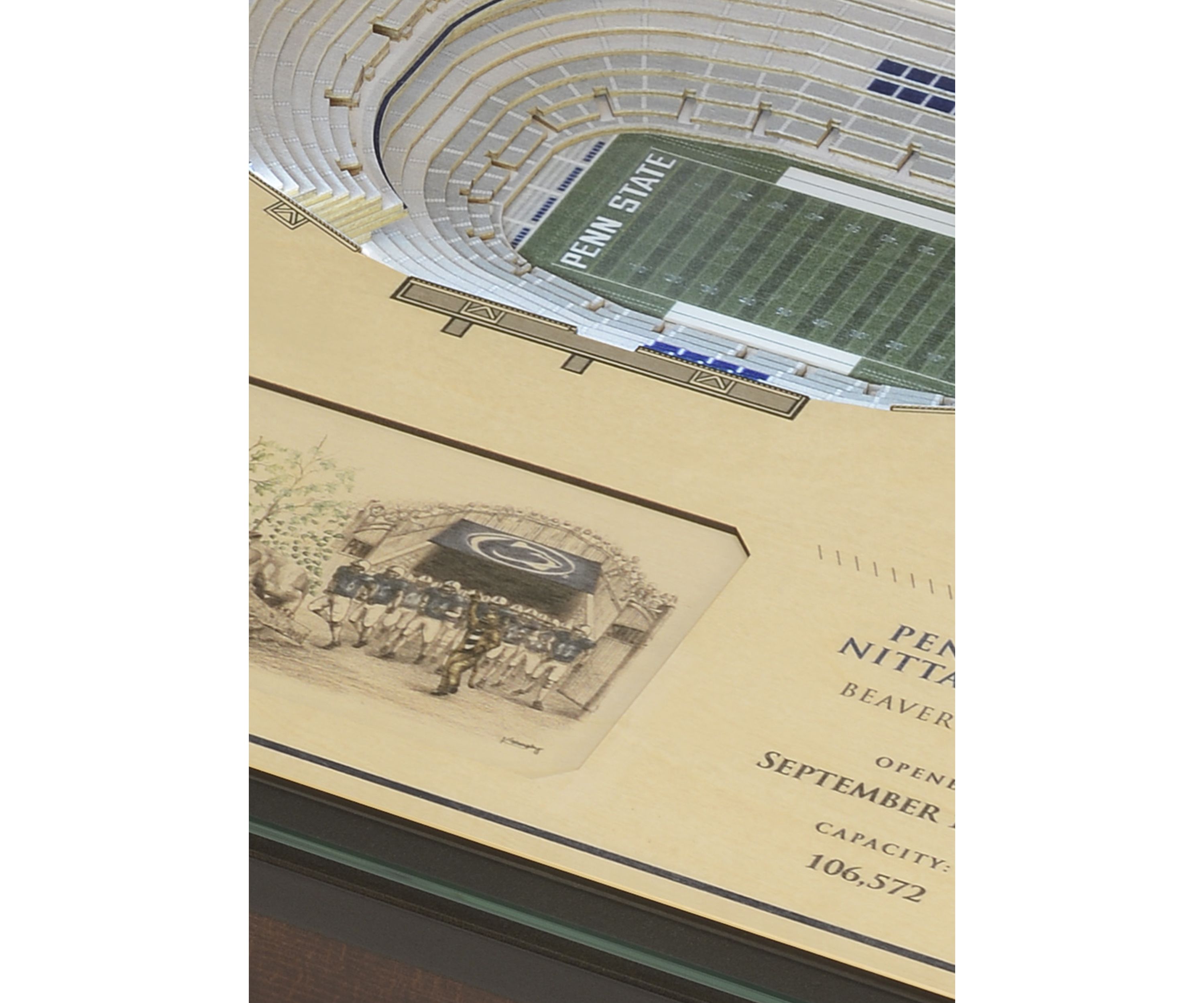 YouTheFan NCAA Penn State Nittany Lions 25-Layer StadiumViews Lighted End Table - Beaver Stadium
