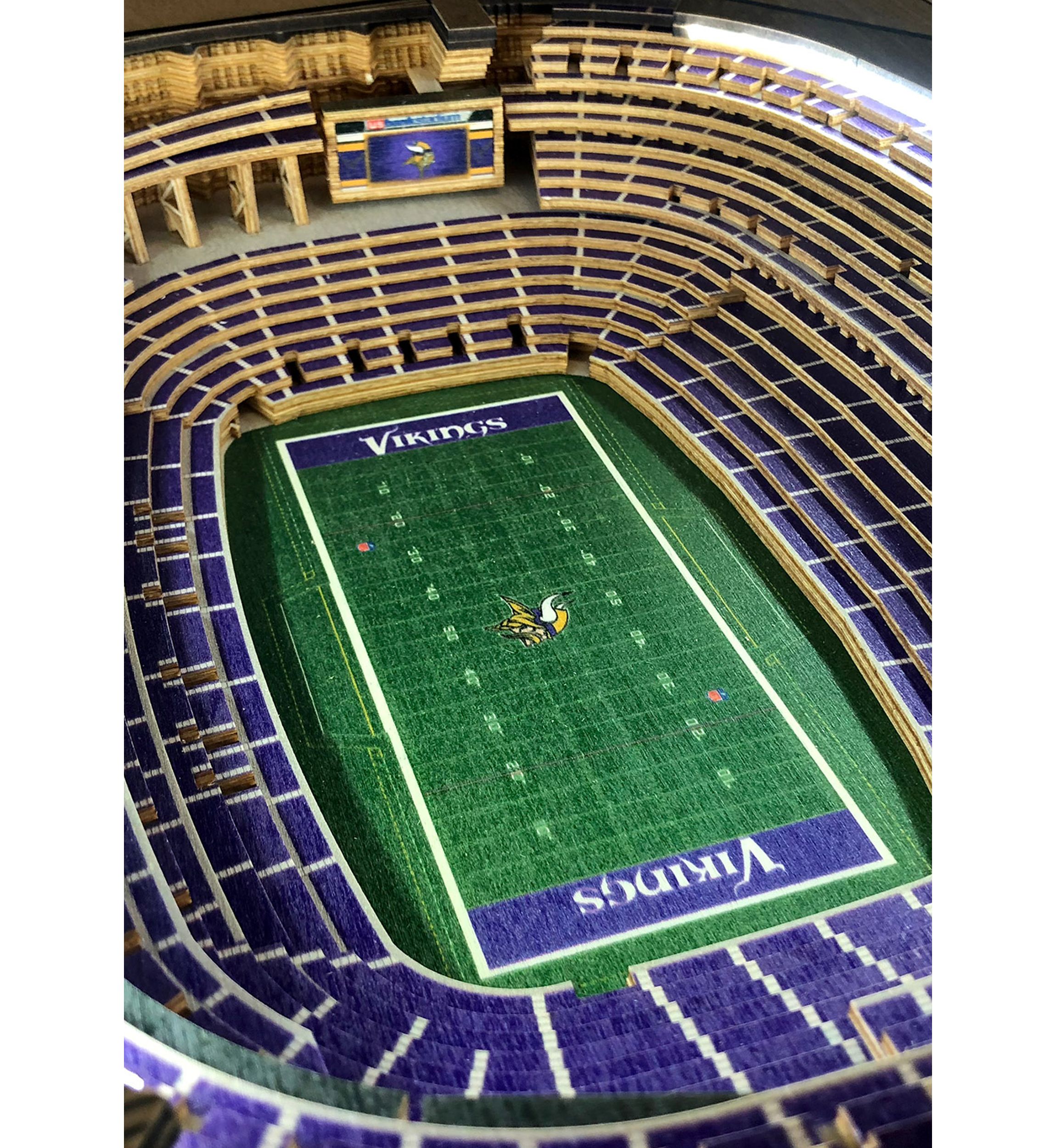 YouTheFan NFL Minnesota Vikings 25-Layer StadiumViews Lighted End Table - U.S. Bank Stadium